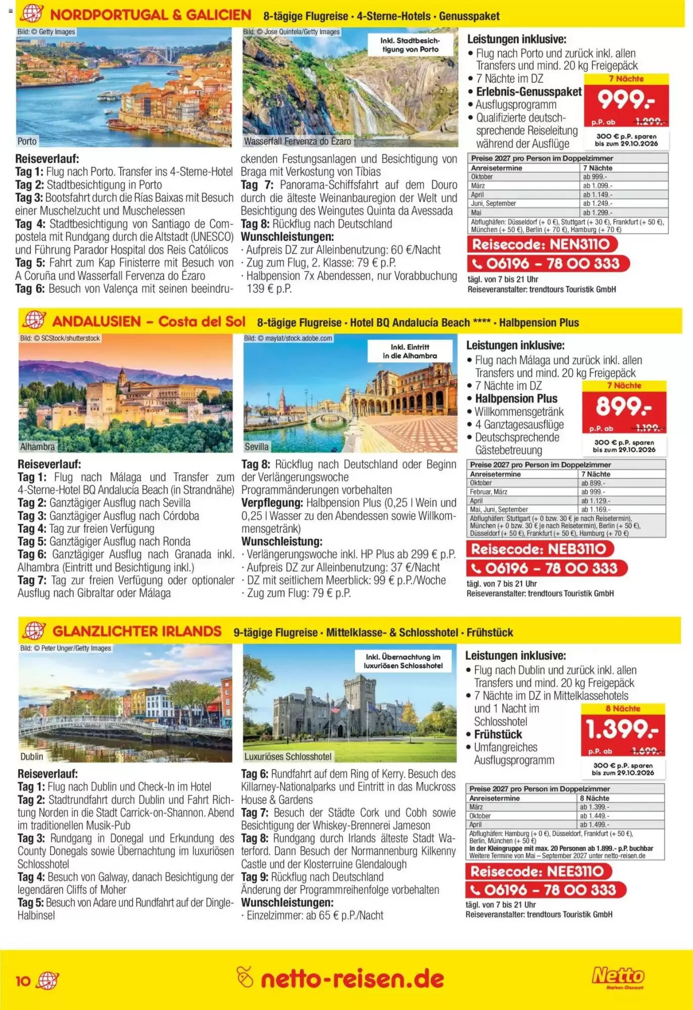 Netto Reisen Prospekt (ab 01.10.2026) zum Blättern - Seite 10