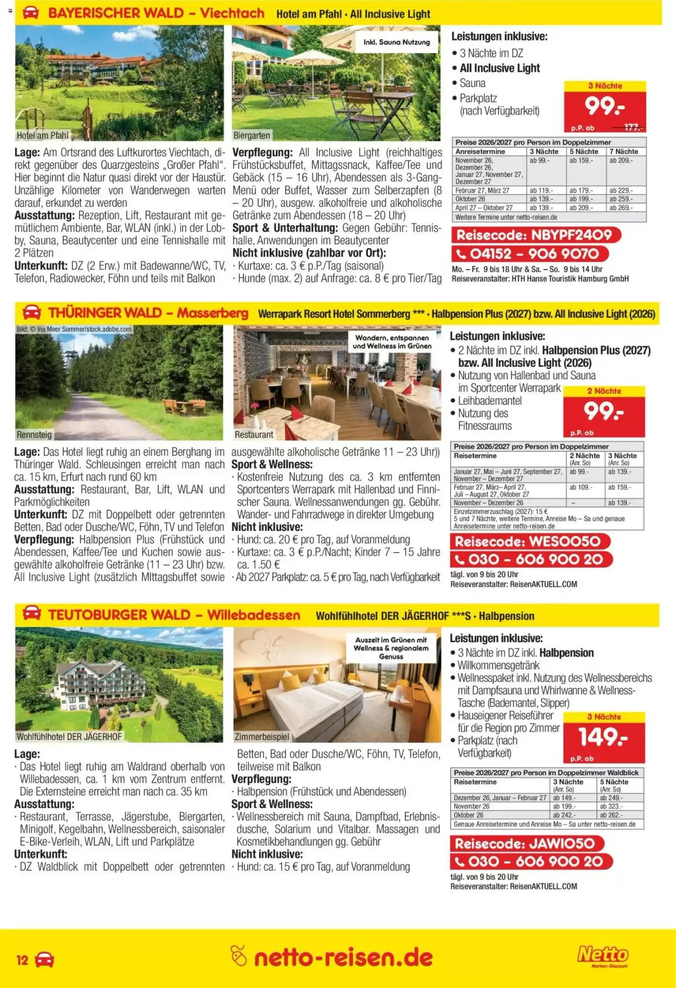 Netto Reisen Prospekt (ab 01.10.2026) zum Blättern - Seite 12