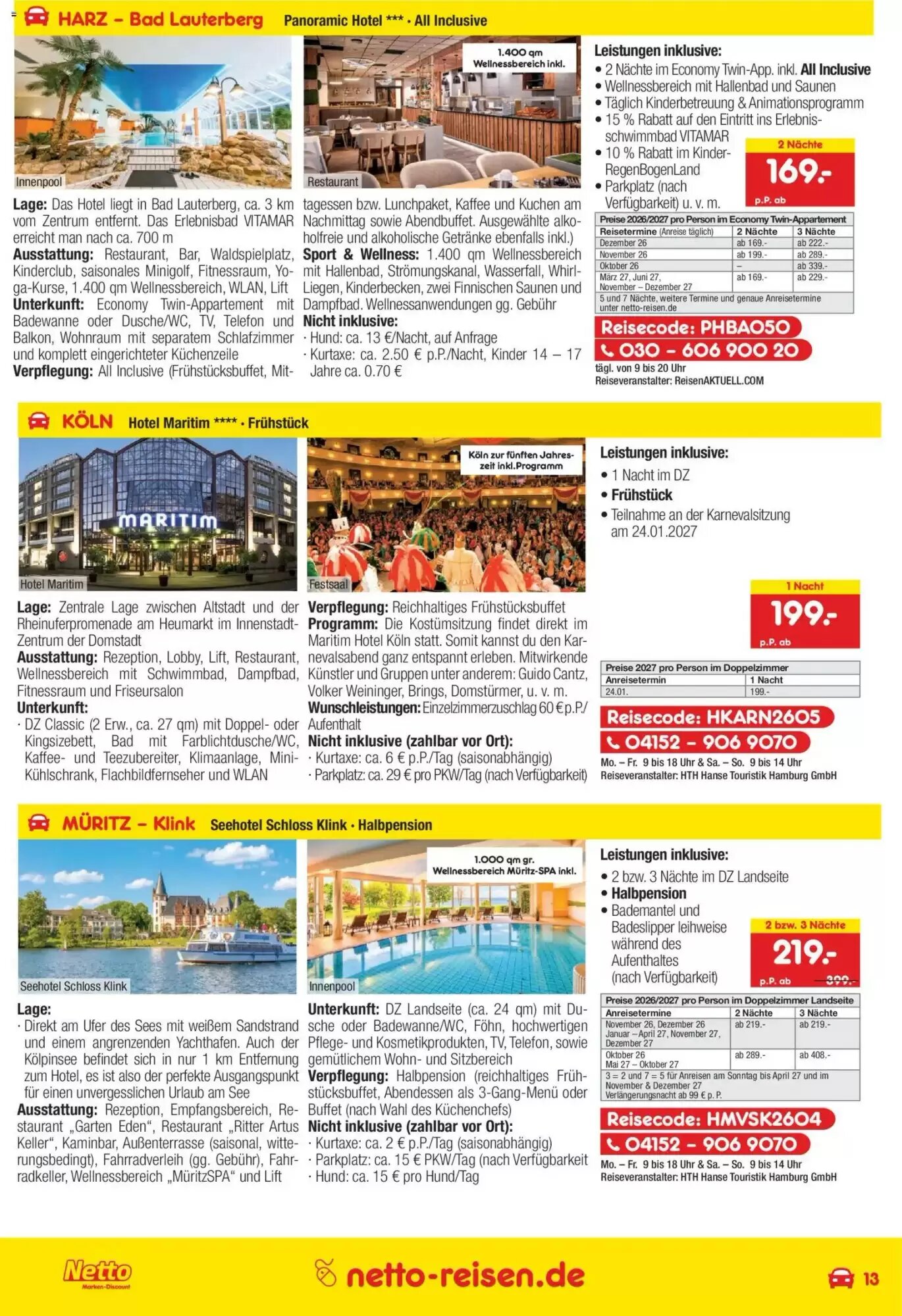 Netto Reisen Prospekt (ab 01.10.2026) zum Blättern - Seite 13