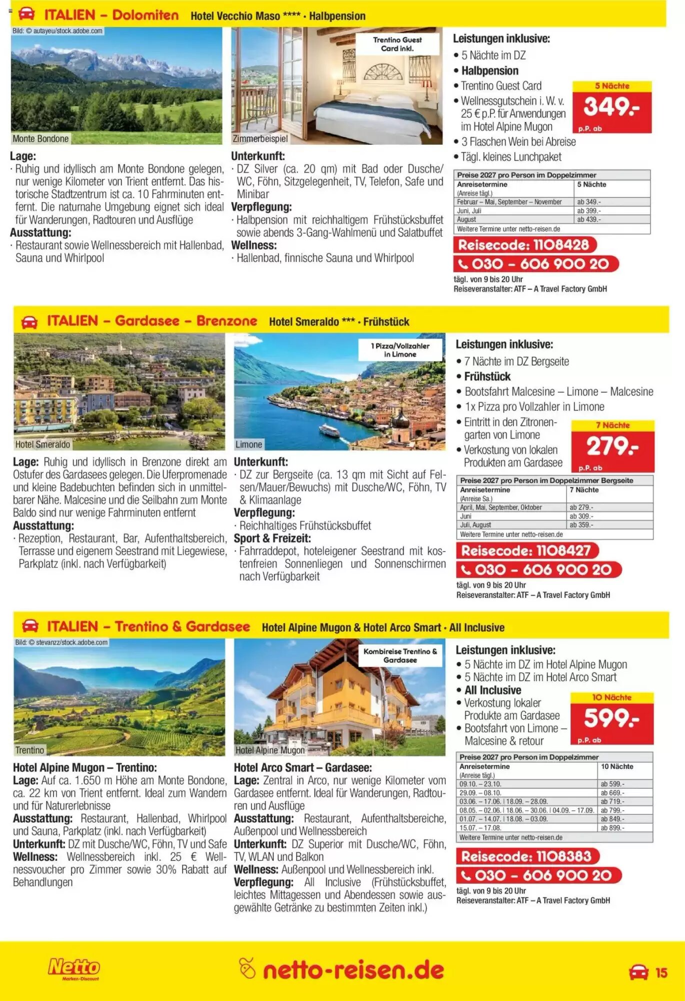 Netto Reisen Prospekt (ab 01.10.2026) zum Blättern - Seite 15