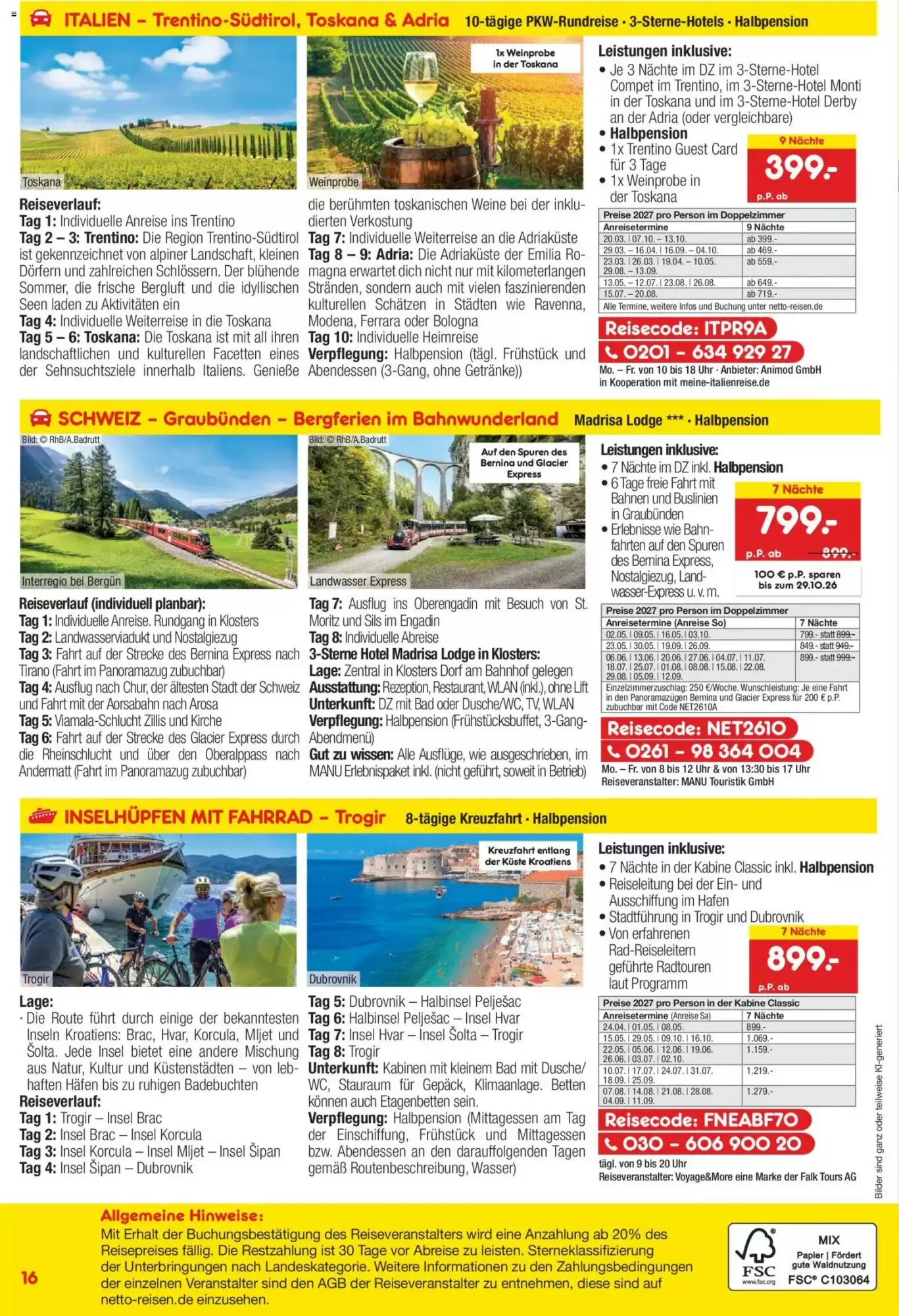 Netto Reisen Prospekt (ab 01.10.2026) zum Blättern - Seite 16