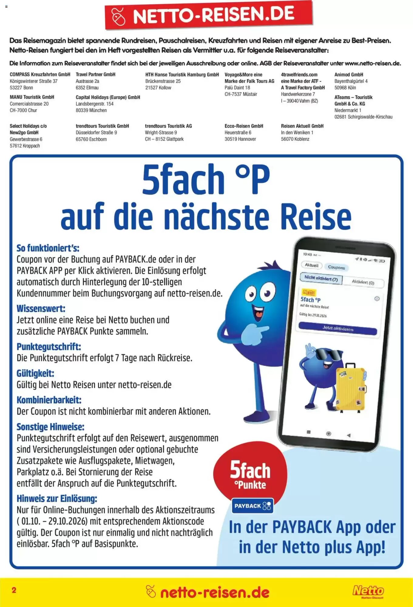 Netto Reisen Prospekt (ab 01.10.2026) zum Blättern - Seite 2