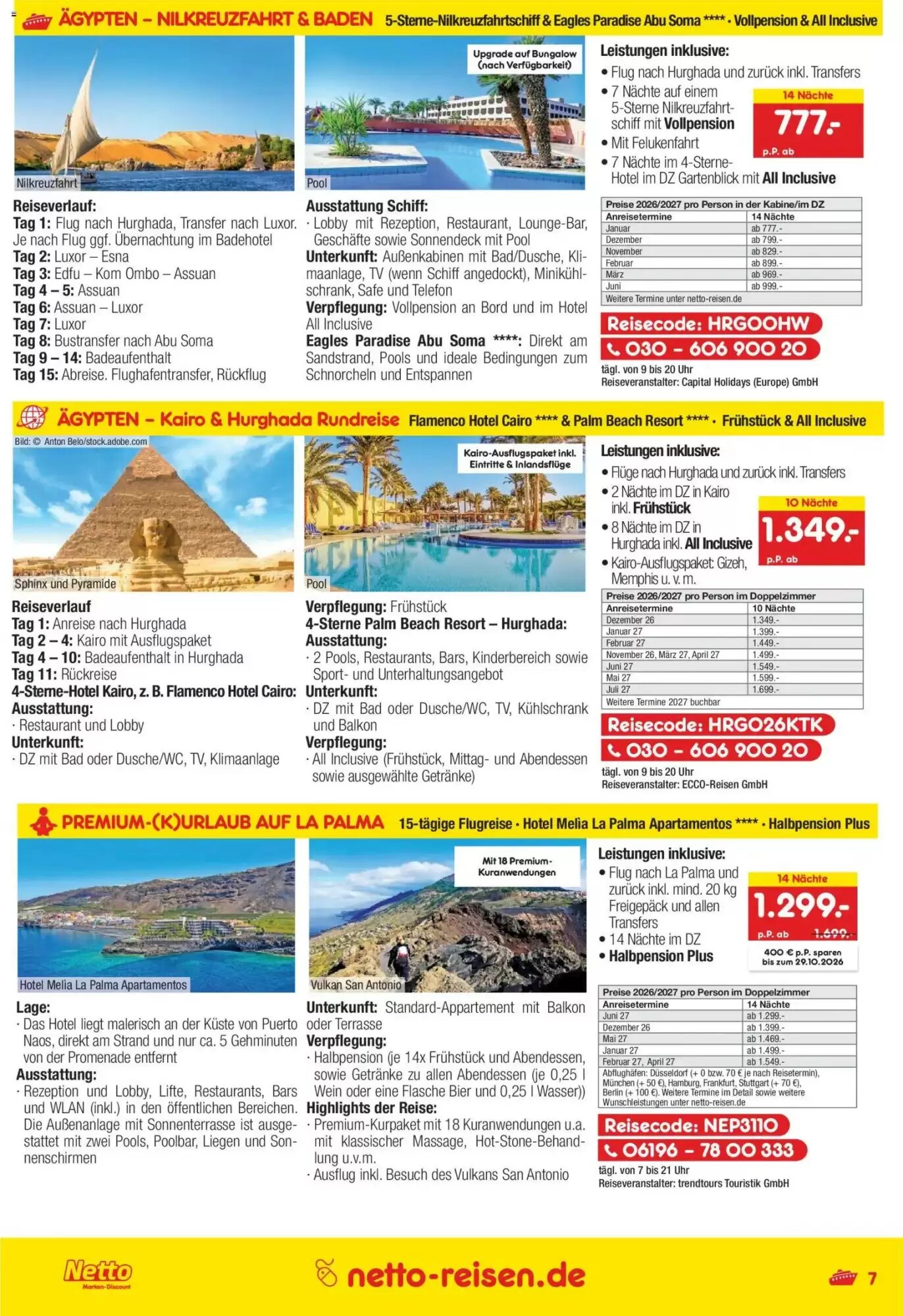 Netto Reisen Prospekt (ab 01.10.2026) zum Blättern - Seite 7