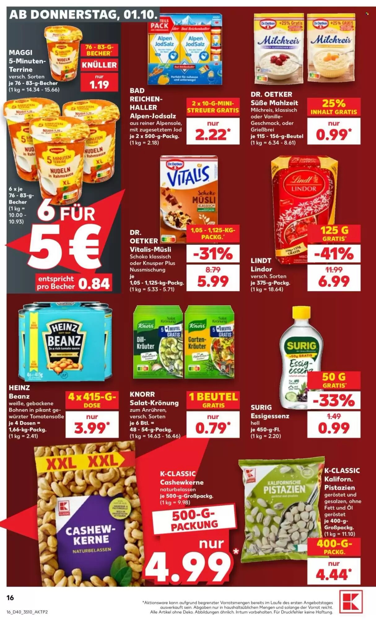 Kaufland Prospekt (ab 01.10.2026) zum Blättern - Seite 16