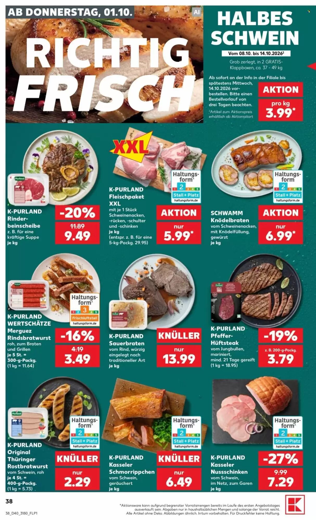 Kaufland Prospekt (ab 01.10.2026) zum Blättern - Seite 38