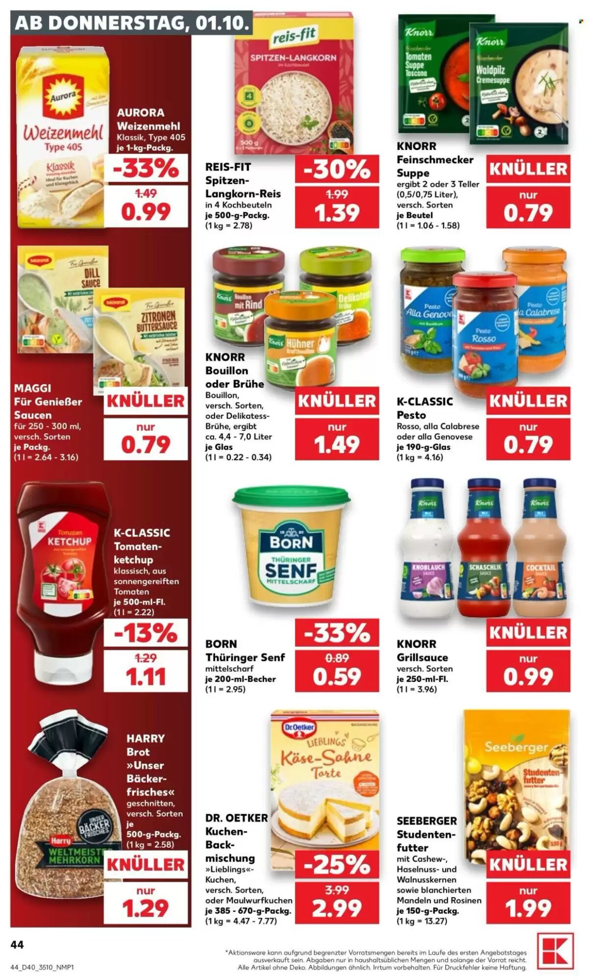 Kaufland Prospekt (ab 01.10.2026) zum Blättern - Seite 44