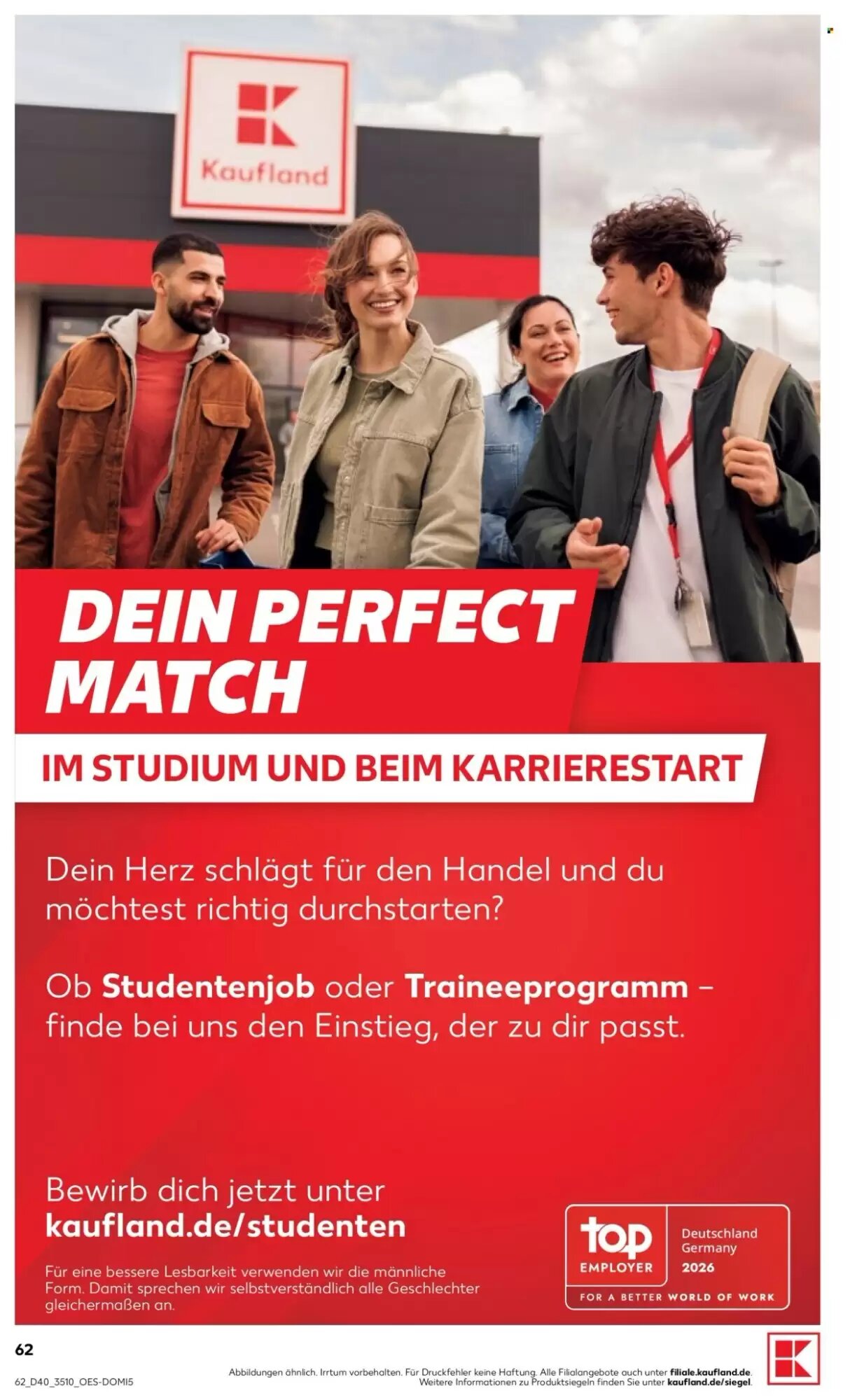 Kaufland Prospekt (ab 01.10.2026) zum Blättern - Seite 62