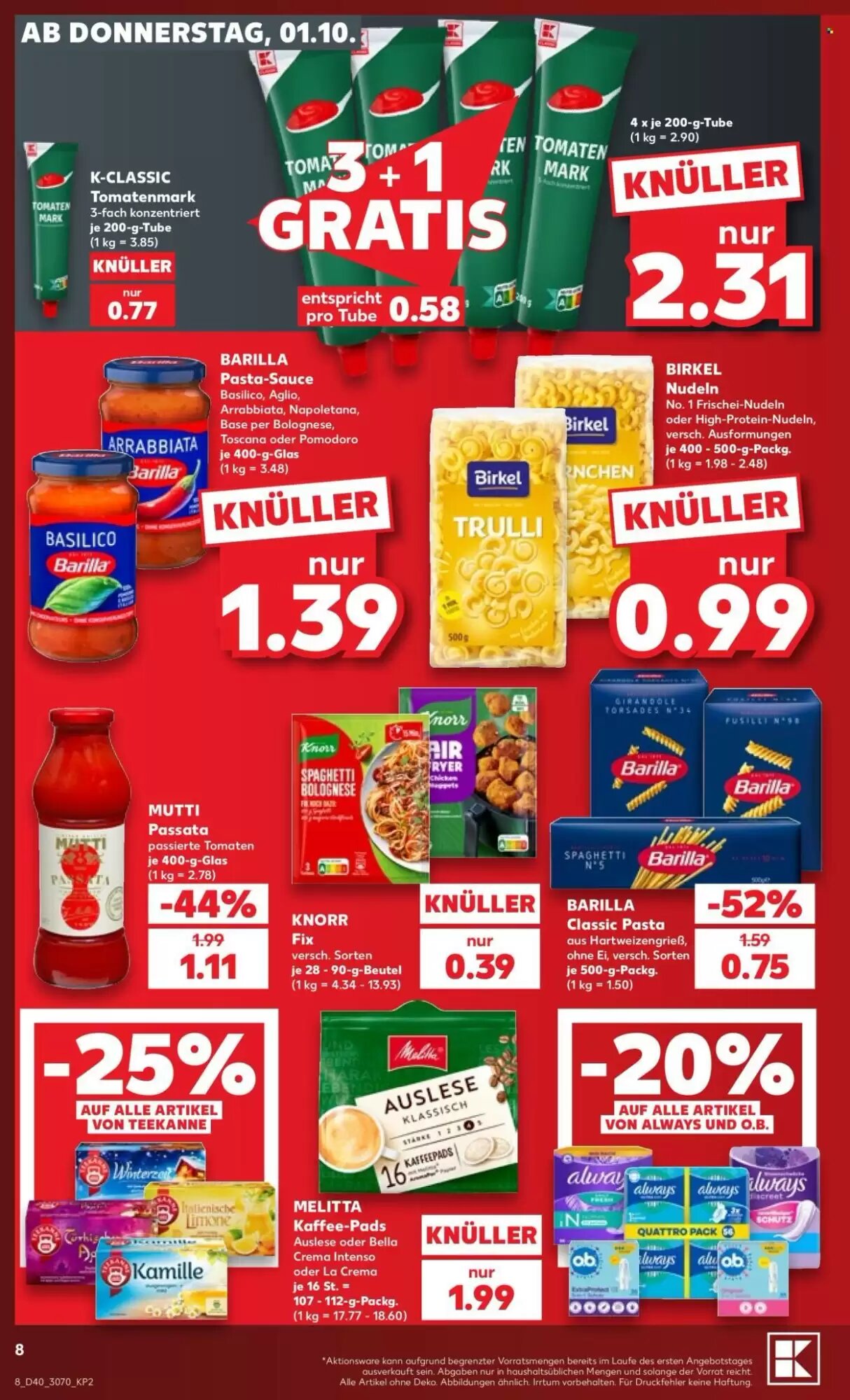 Kaufland Prospekt (ab 01.10.2026) zum Blättern - Seite 8