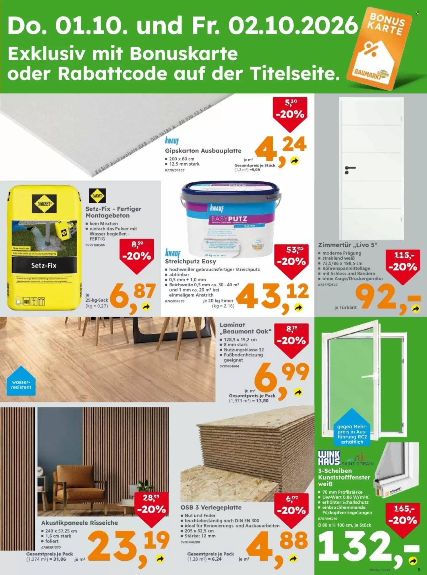 Globus Baumarkt Prospekt (ab 01.10.2026) zum Blättern - Seite 3