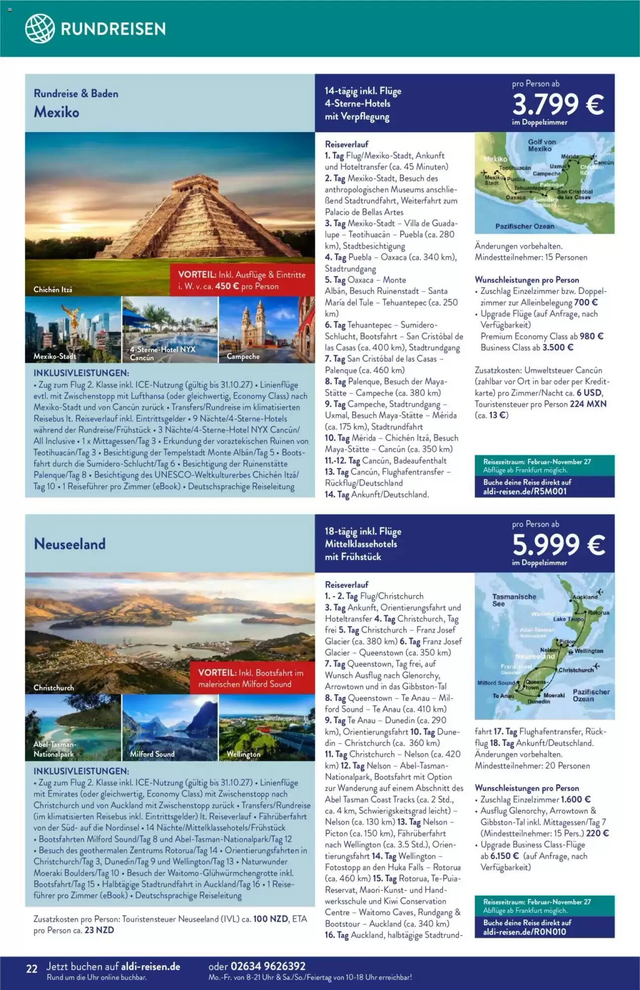 ALDI Nord Reisen Prospekt (ab 01.10.2026) zum Blättern - Seite 22