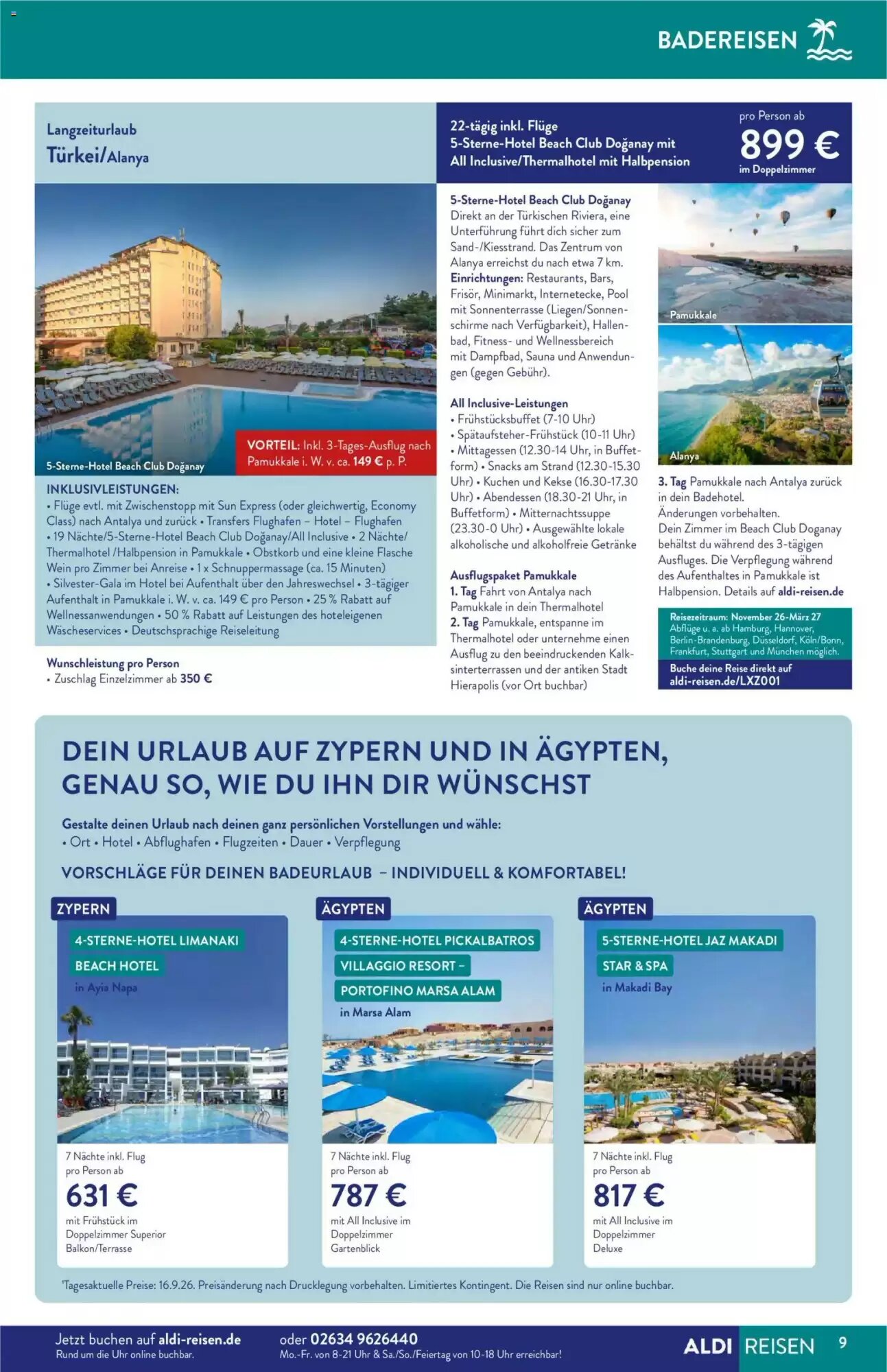 ALDI Nord Reisen Prospekt (ab 01.10.2026) zum Blättern - Seite 9