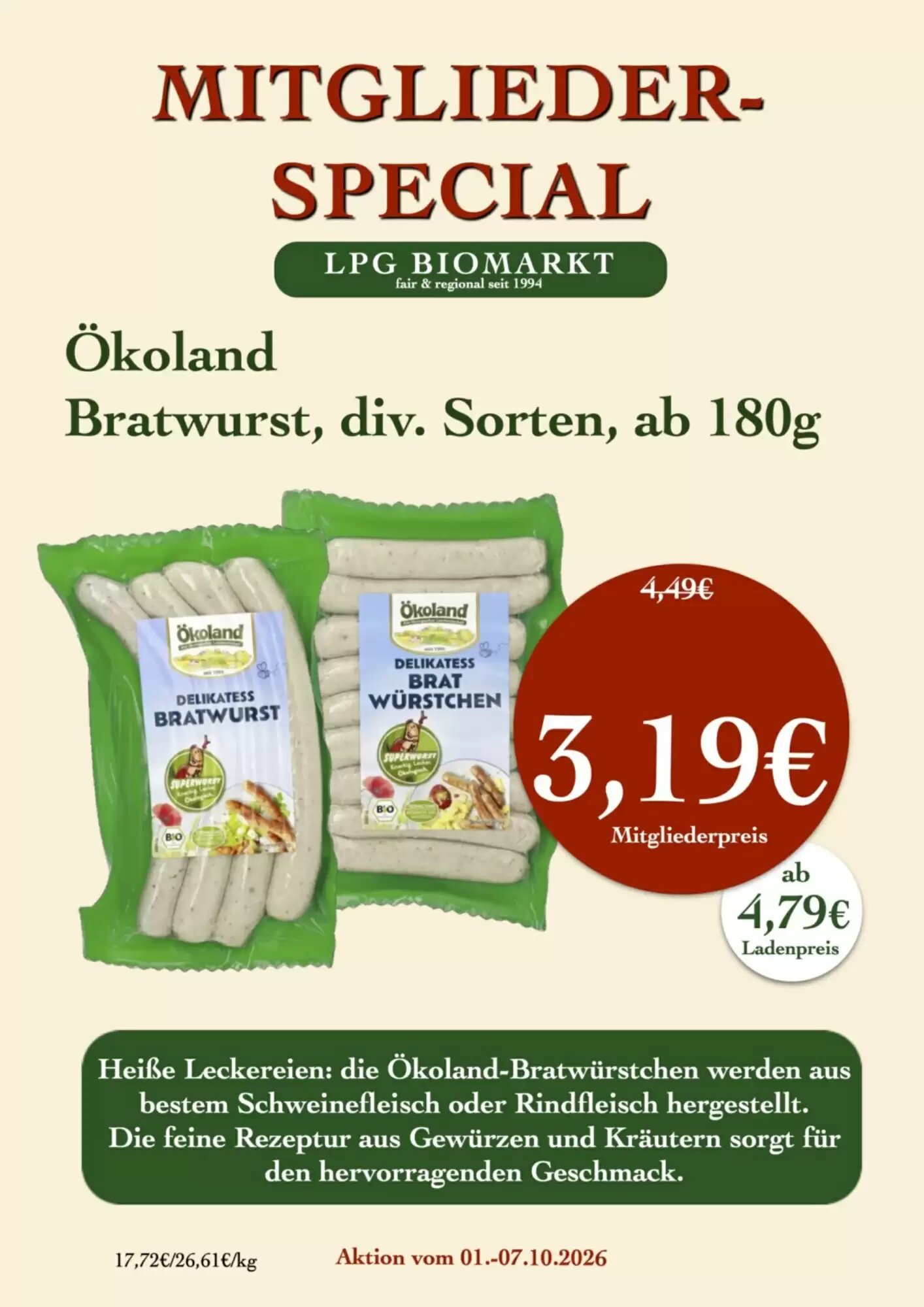 LPG Biomarkt Prospekt (ab 01.10.2026) zum Blättern - Seite 9