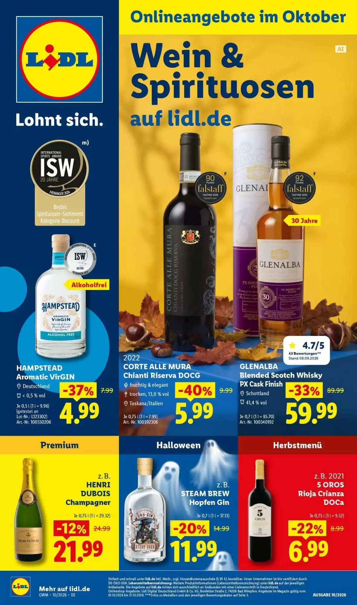 Lidl Prospekt (ab 01.10.2026) zum Blättern - Seite 1