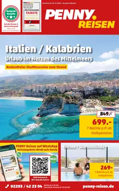 Penny Reisen Prospekt (ab 01.10.2026) zum Blättern