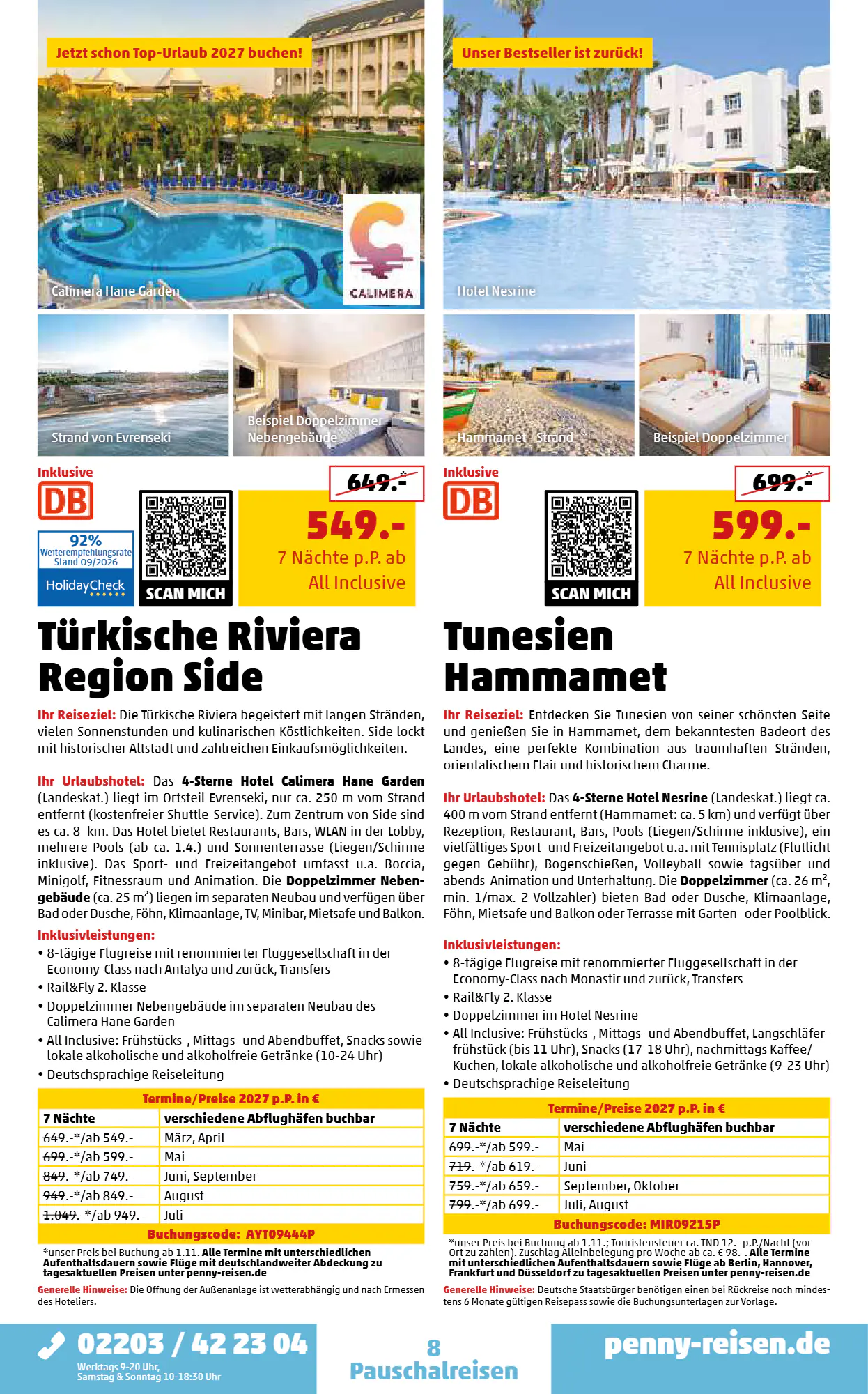 Penny Reisen Prospekt (ab 01.10.2026) zum Blättern - Seite 8