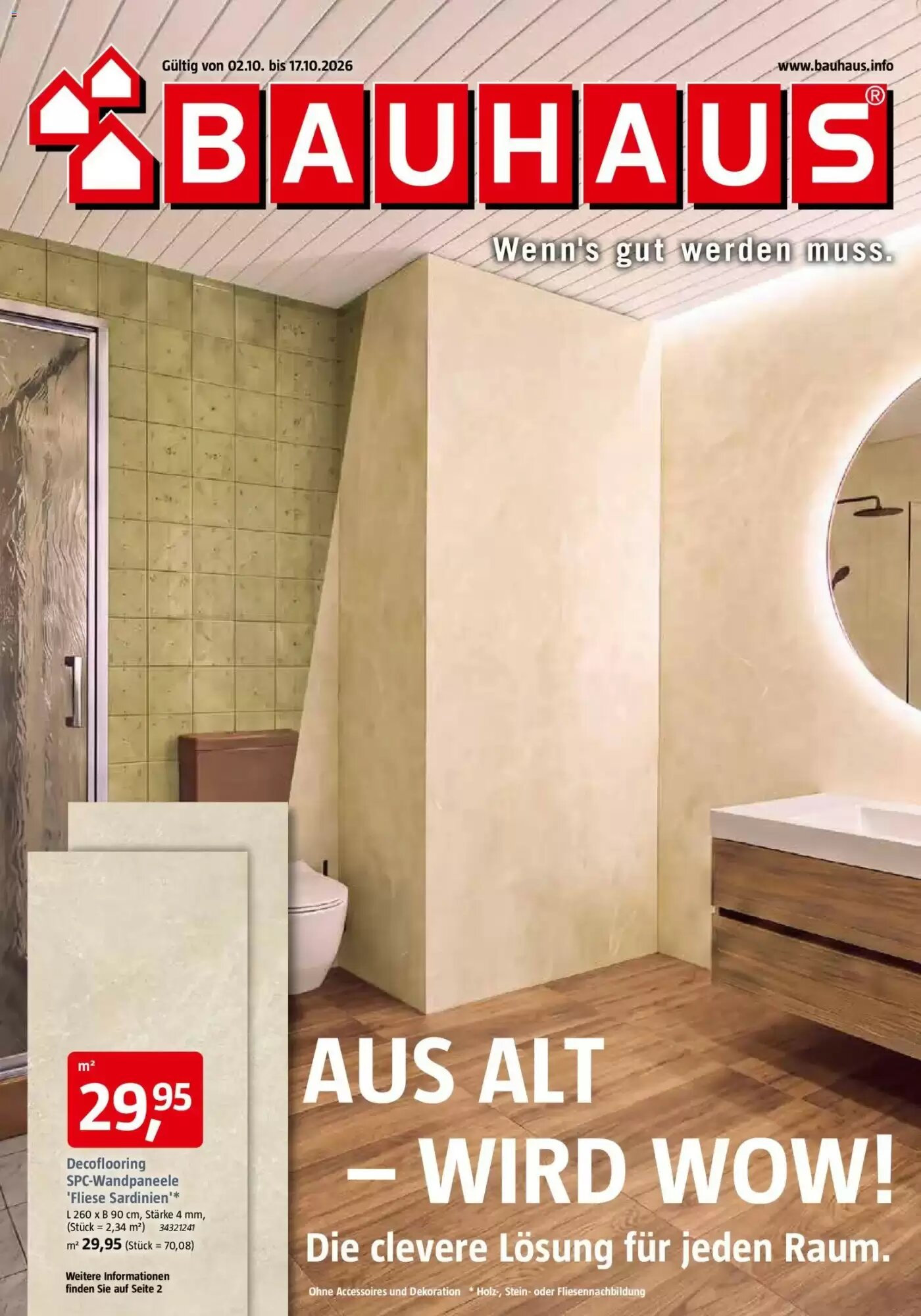 Bauhaus Prospekt (ab 02.10.2026) zum Blättern - Seite 1