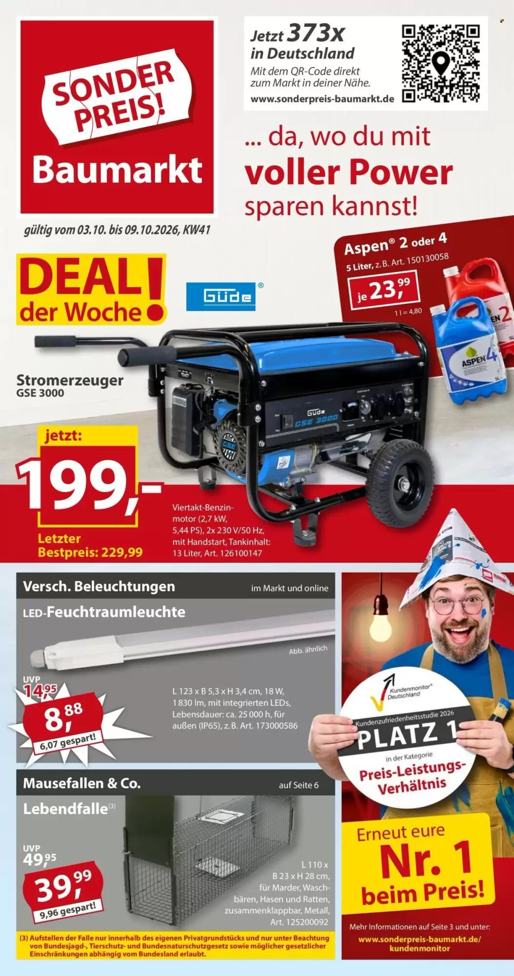 Sonderpreis Baumarkt Prospekt (ab 03.10.2026) zum Blättern - Seite 1