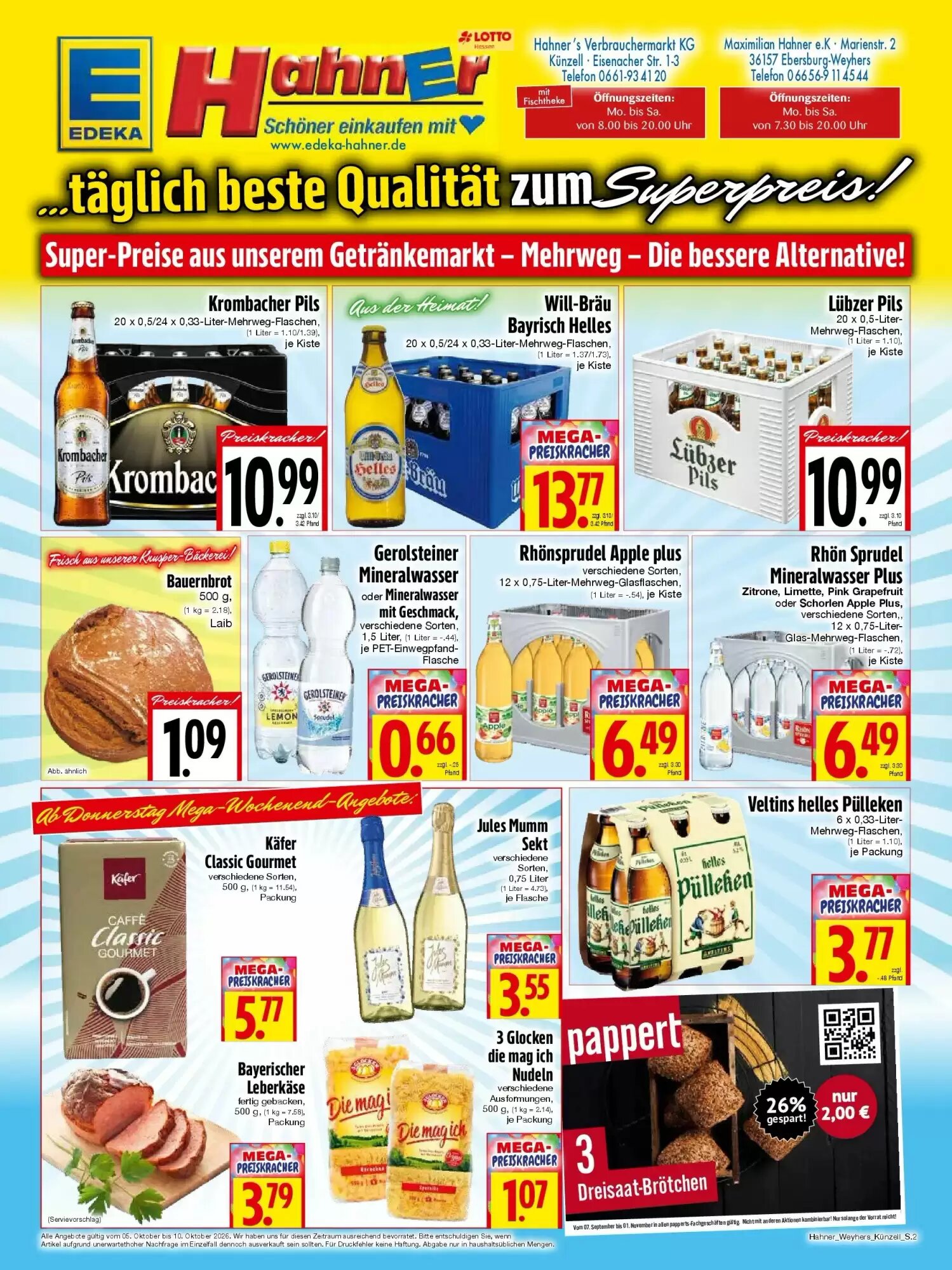 EDEKA Hahner Prospekt (ab 04.10.2026) zum Blättern - Seite 2