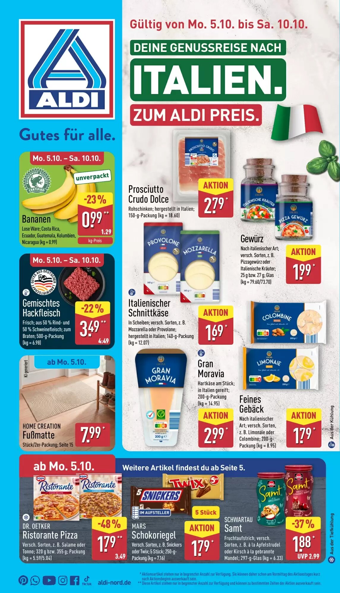 Aldi Nord Prospekt (ab 05.10.2026) zum Blättern - Seite 1