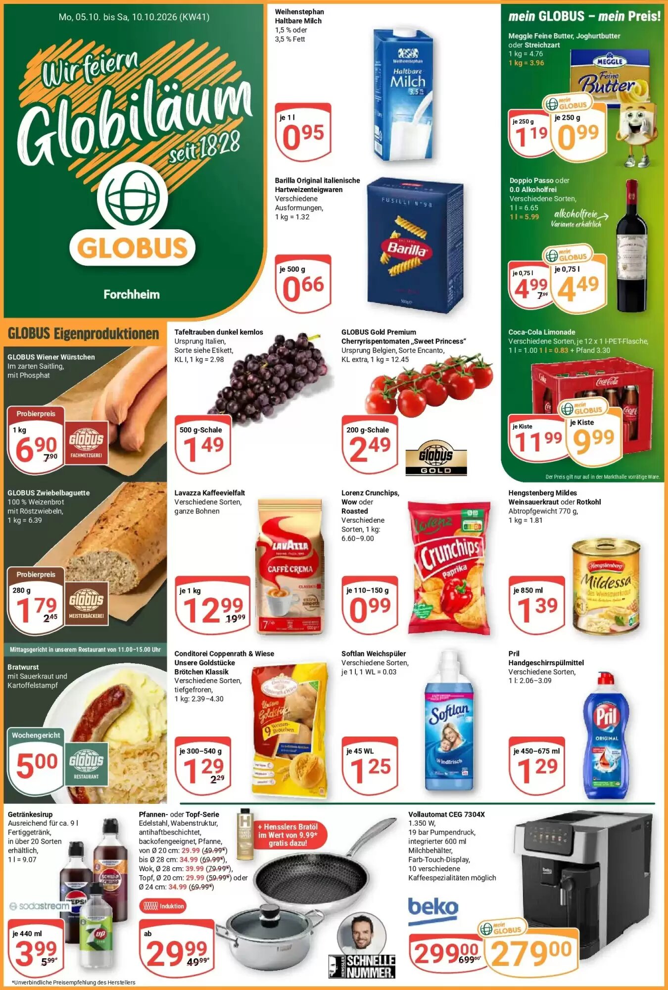Globus Prospekt (ab 05.10.2026) zum Blättern - Seite 1
