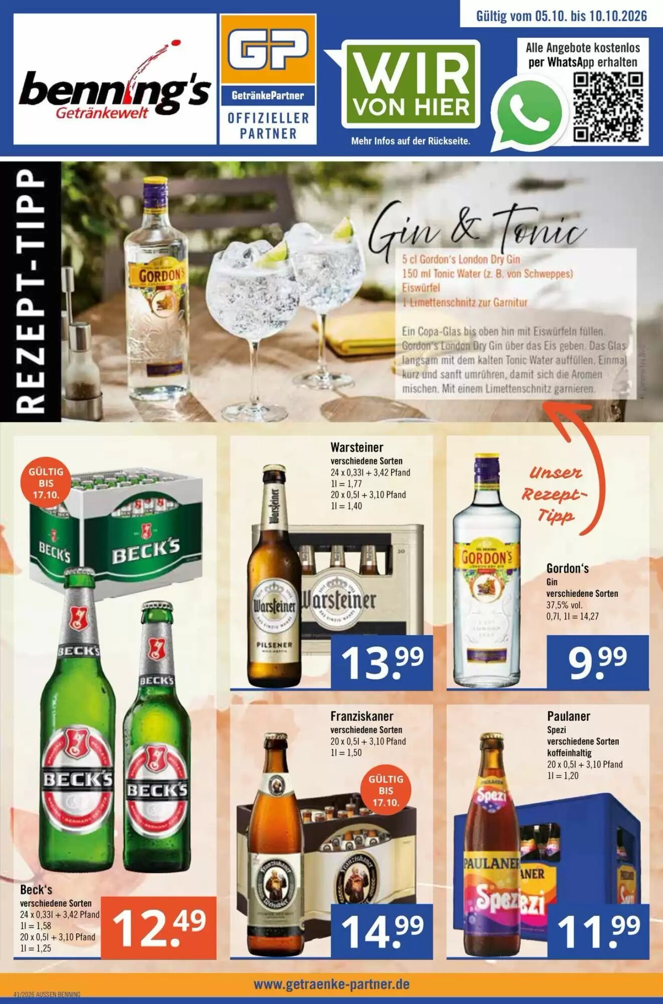 GetränkePartner Prospekt (ab 05.10.2026) zum Blättern - Seite 1