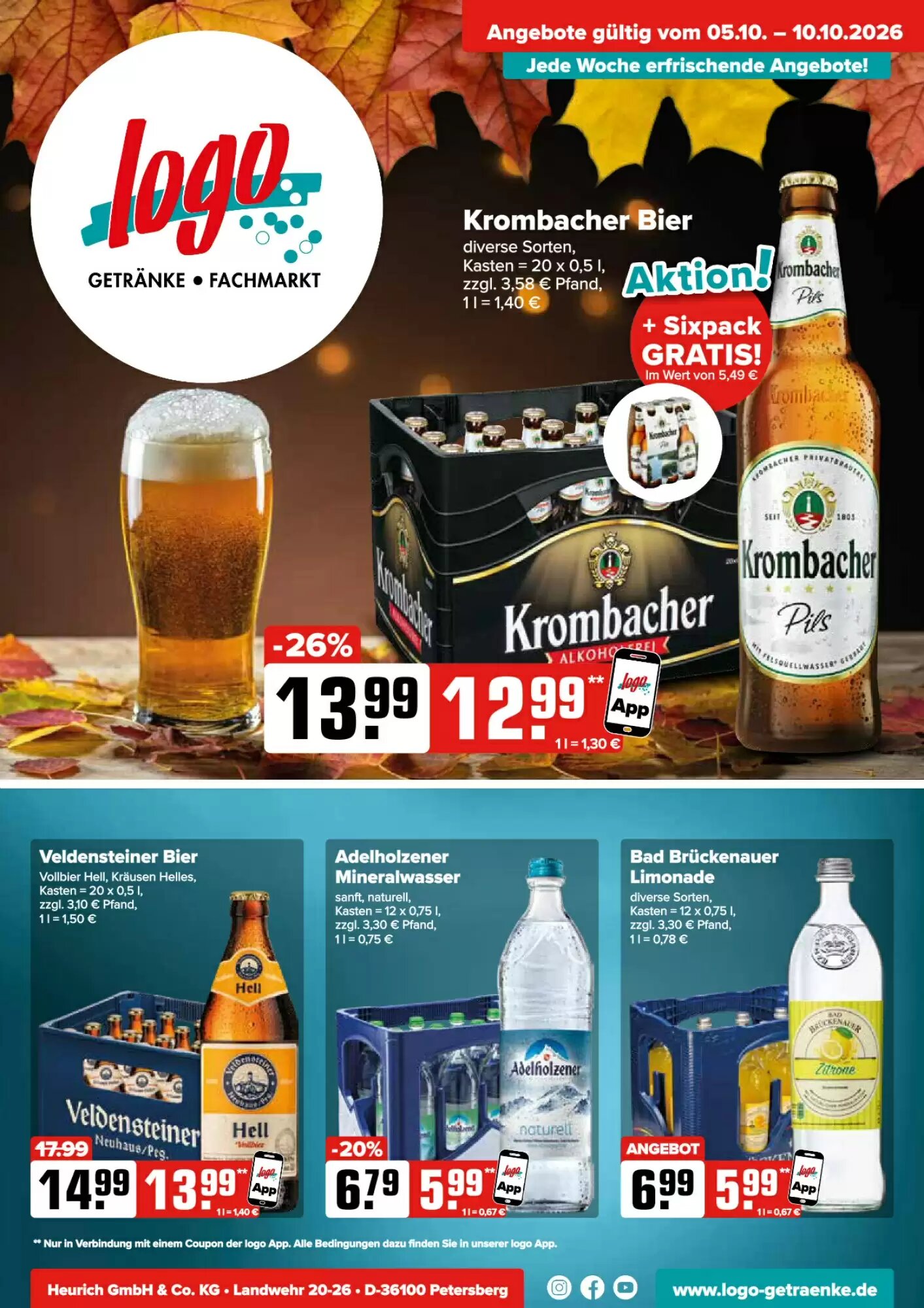 Logo Getränkemarkt Prospekt (ab 05.10.2026) zum Blättern - Seite 1