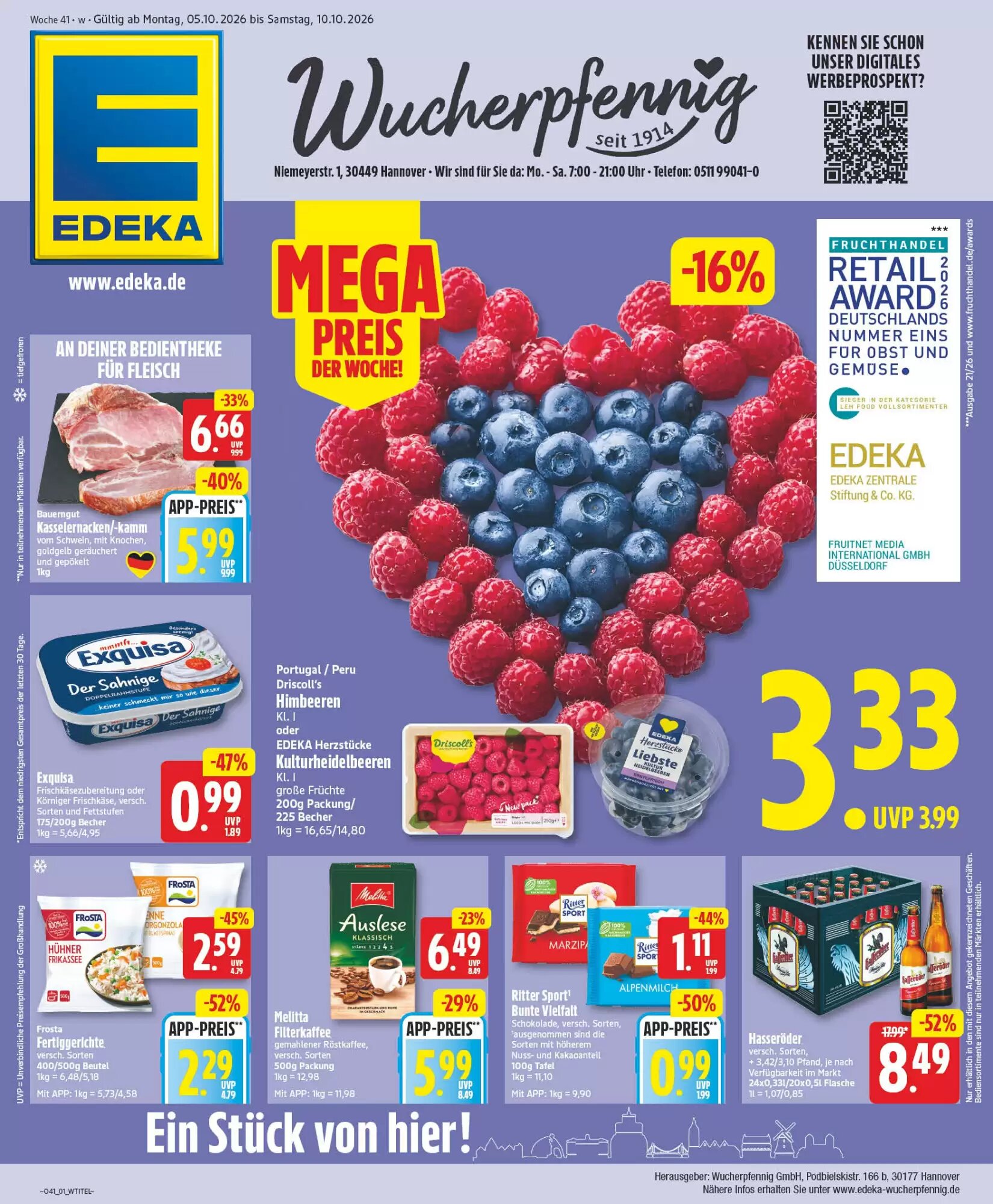 EDEKA Wucherpfennig Prospekt (ab 05.10.2026) zum Blättern - Seite 1