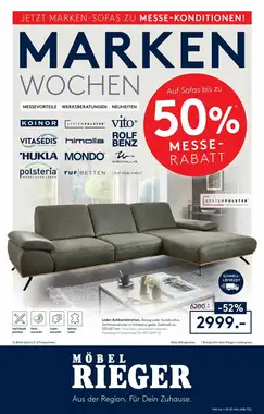 Möbel Rieger Prospekt (ab 07.10.2026) zum Blättern