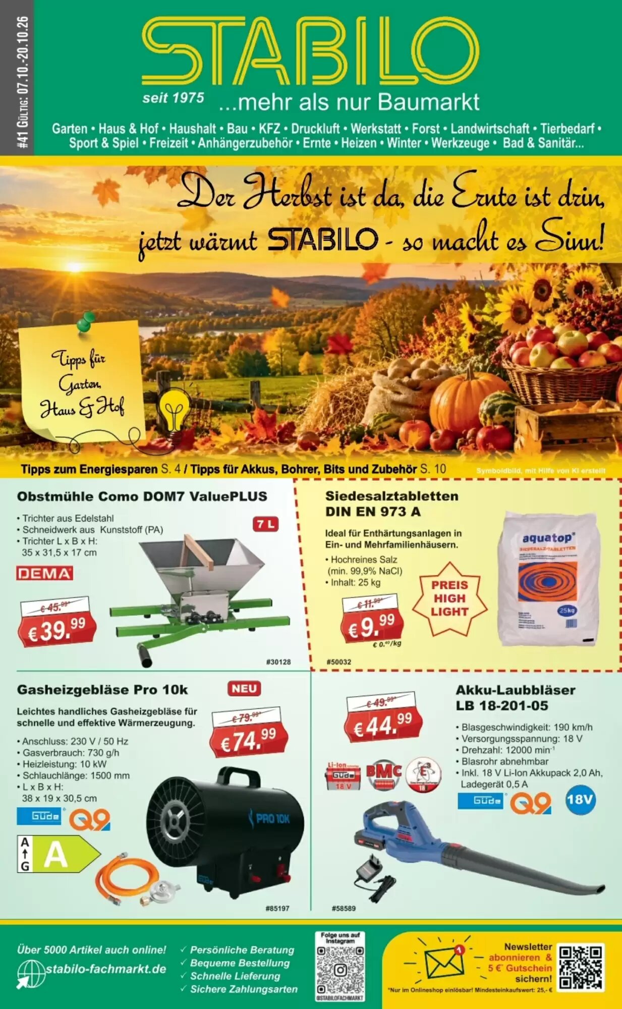 Stabilo Fachmarkt Prospekt (ab 07.10.2026) zum Blättern - Seite 1