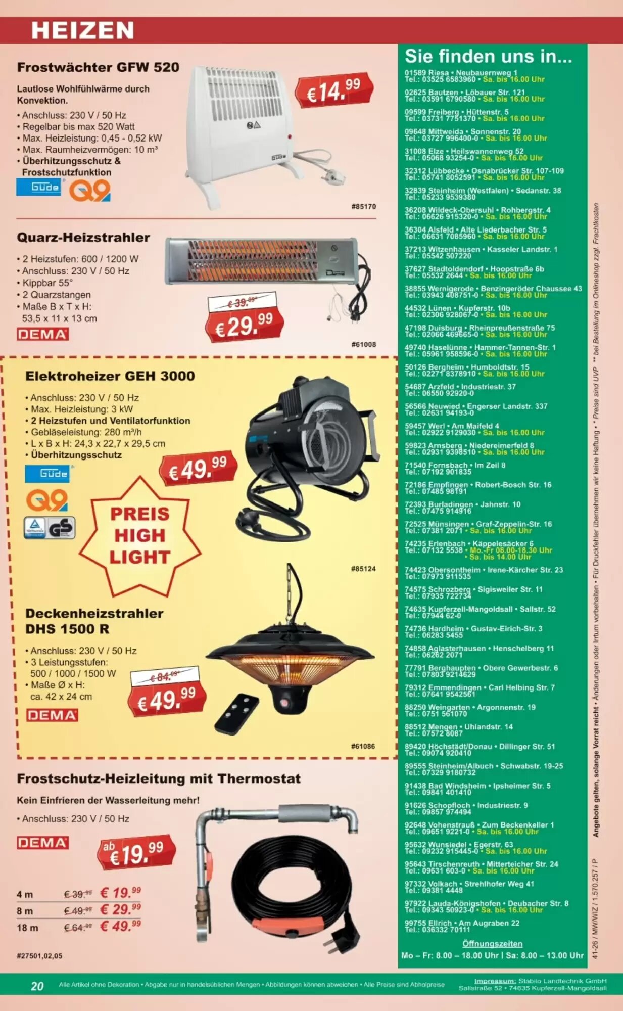 Stabilo Fachmarkt Prospekt (ab 07.10.2026) zum Blättern - Seite 20