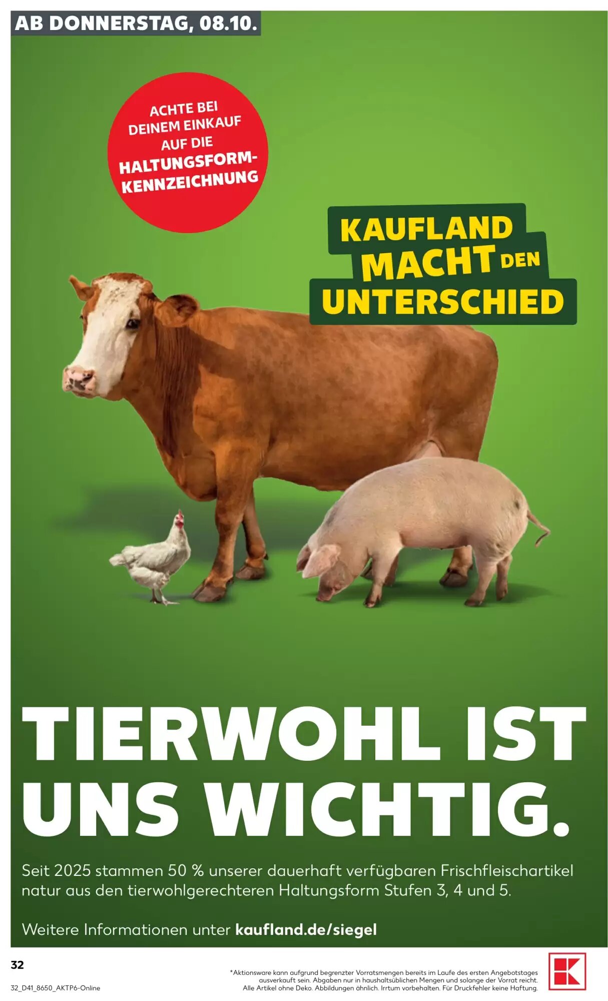 Kaufland Prospekt (ab 08.10.2026) zum Blättern - Seite 32