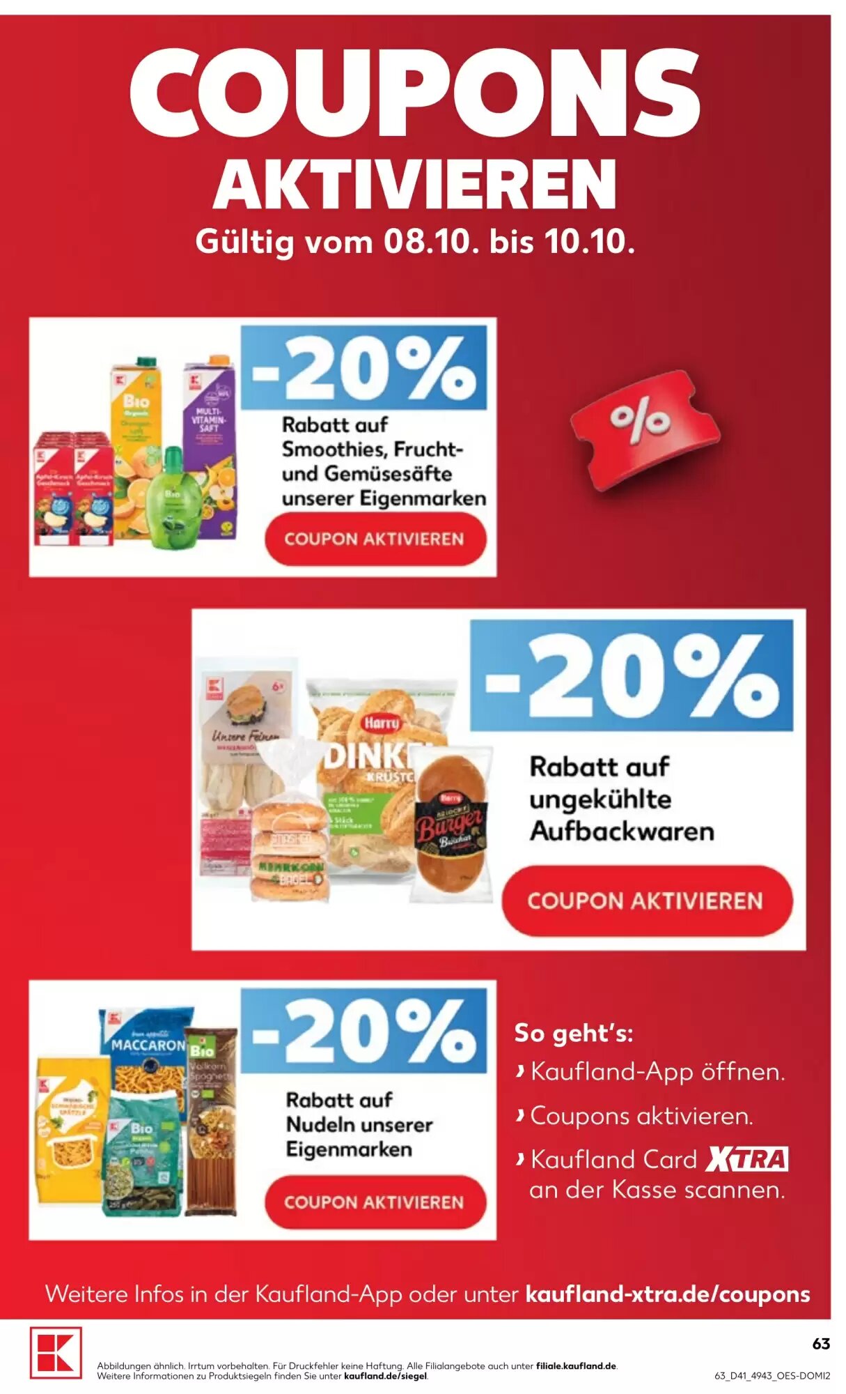 Kaufland Prospekt (ab 08.10.2026) zum Blättern - Seite 63