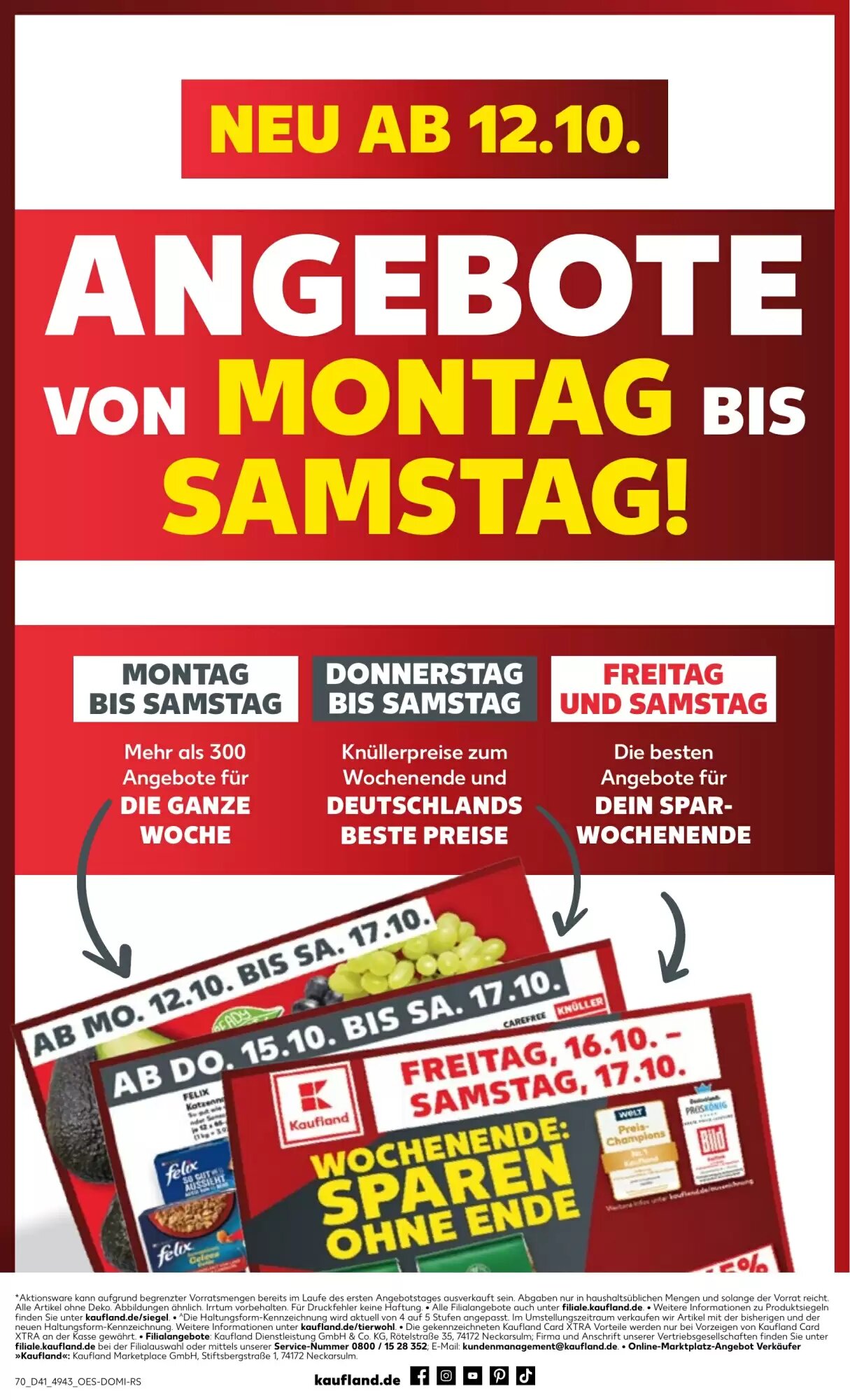 Kaufland Prospekt (ab 08.10.2026) zum Blättern - Seite 70