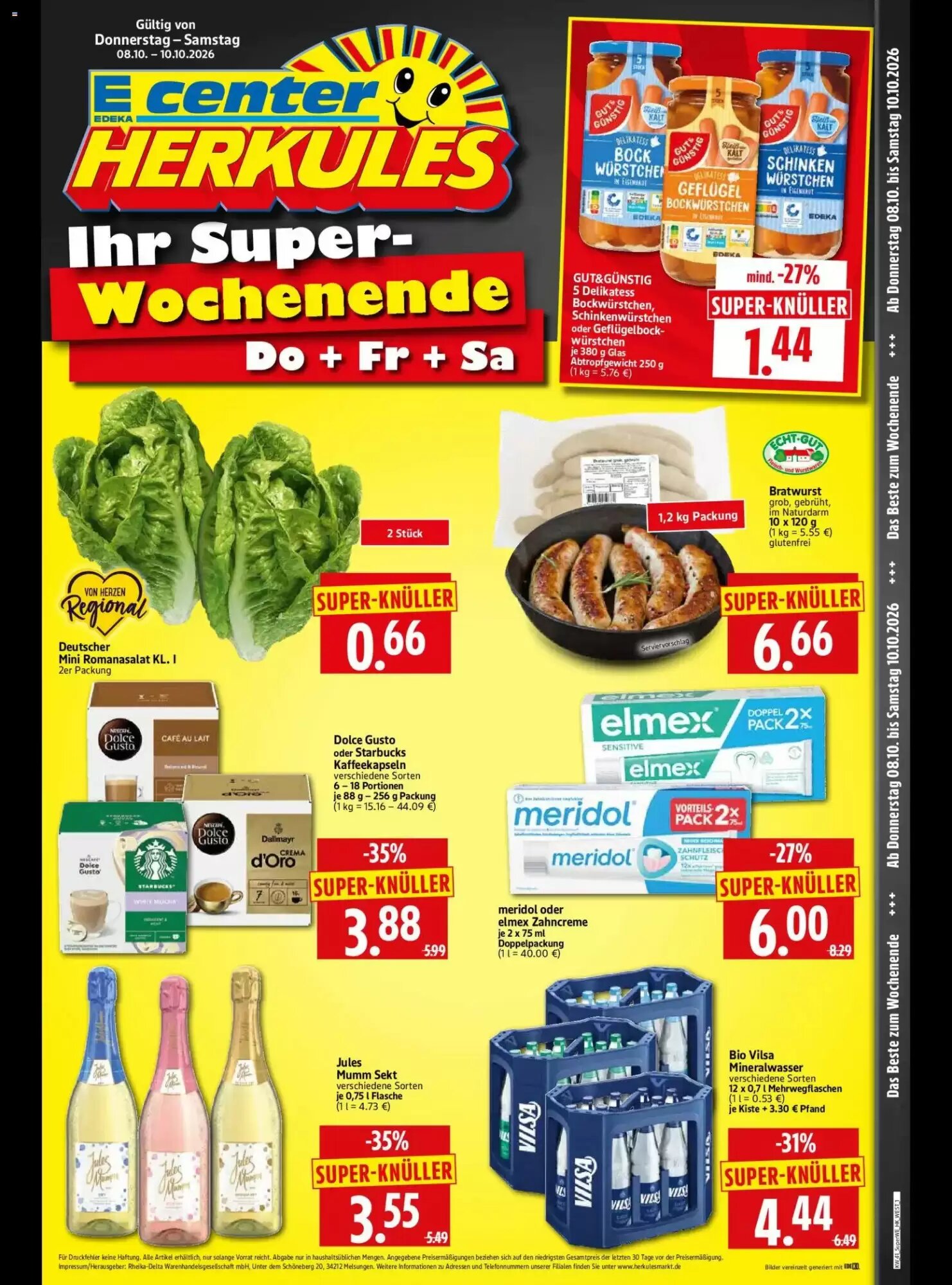 Edeka Herkules Prospekt (ab 08.10.2026) zum Blättern - Seite 1