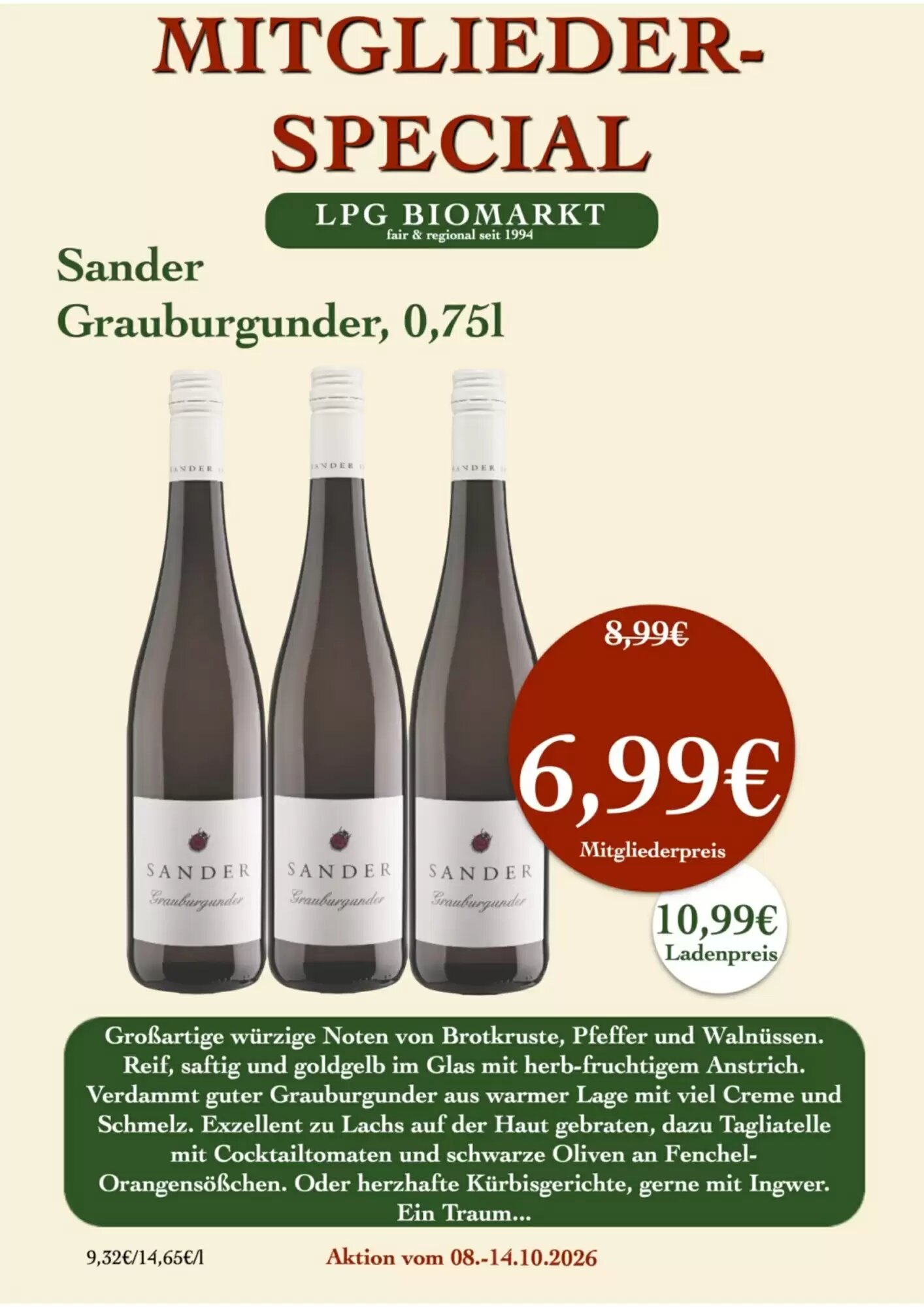 LPG Biomarkt Prospekt (ab 08.10.2026) zum Blättern - Seite 11