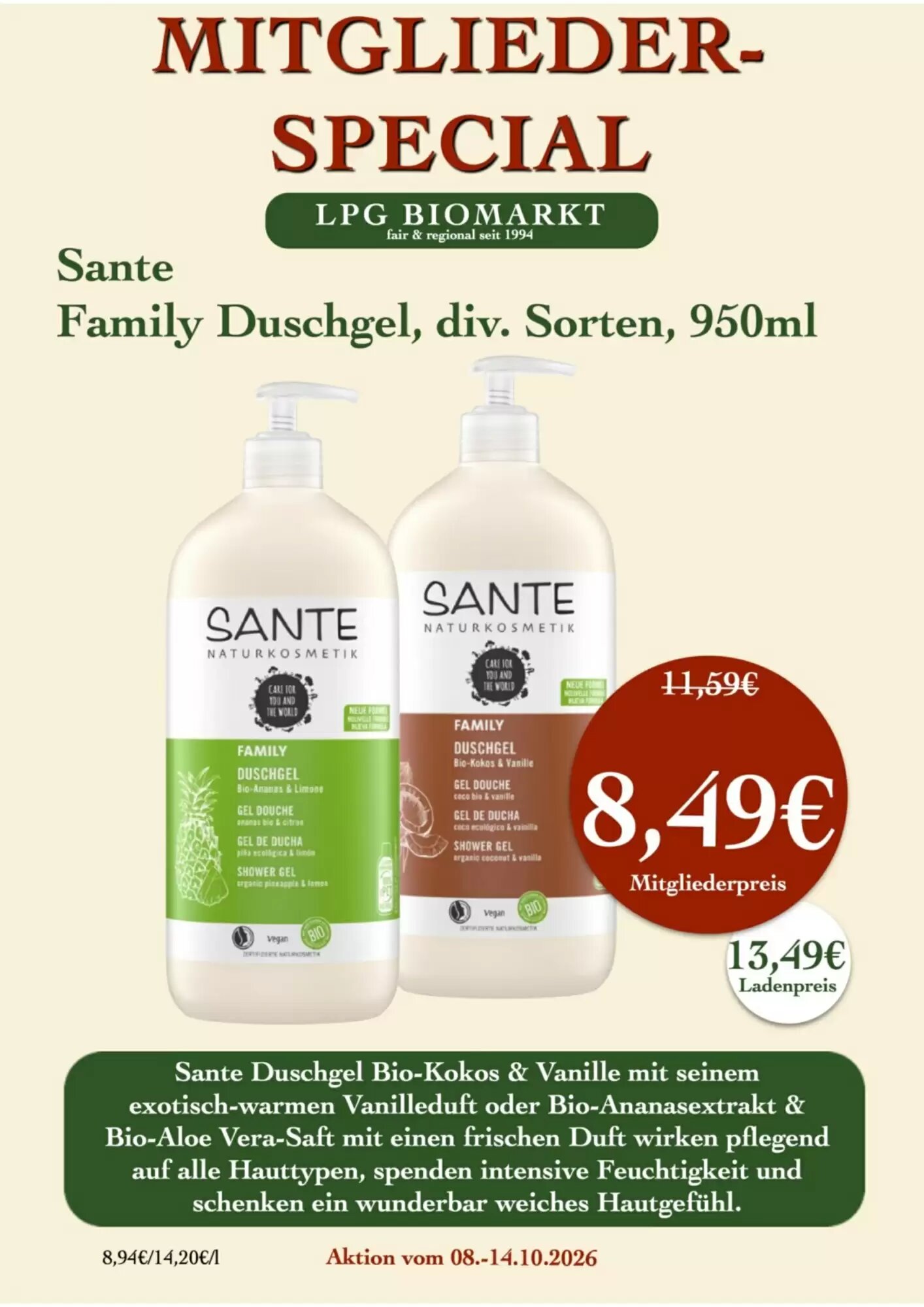 LPG Biomarkt Prospekt (ab 08.10.2026) zum Blättern - Seite 17