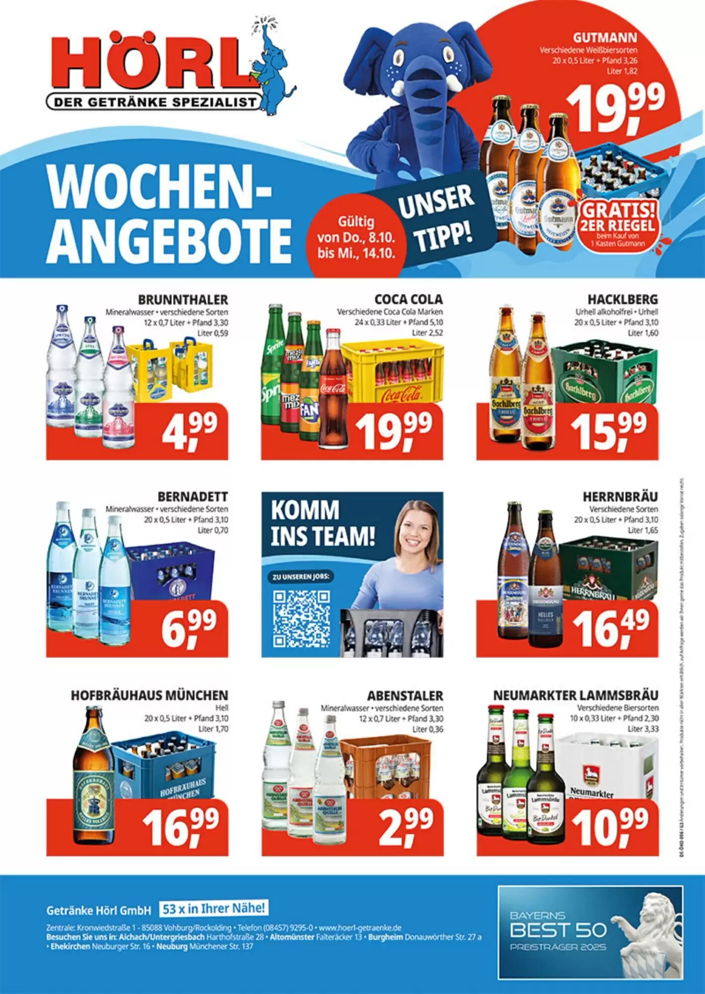 Hörl Getränke Prospekt (ab 08.10.2026) zum Blättern - Seite 1