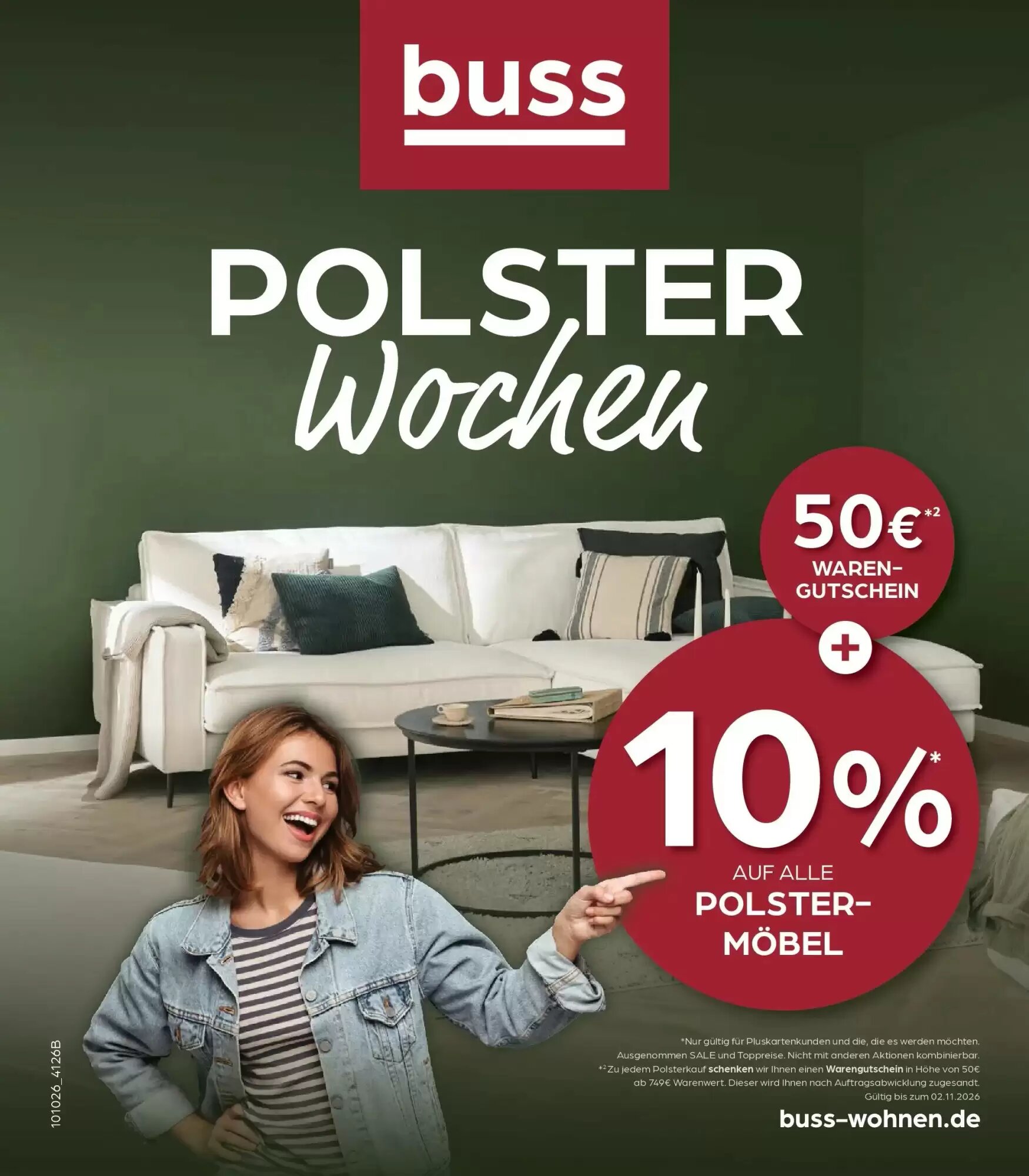 Möbel Buss Prospekt (ab 09.10.2026) zum Blättern - Seite 1