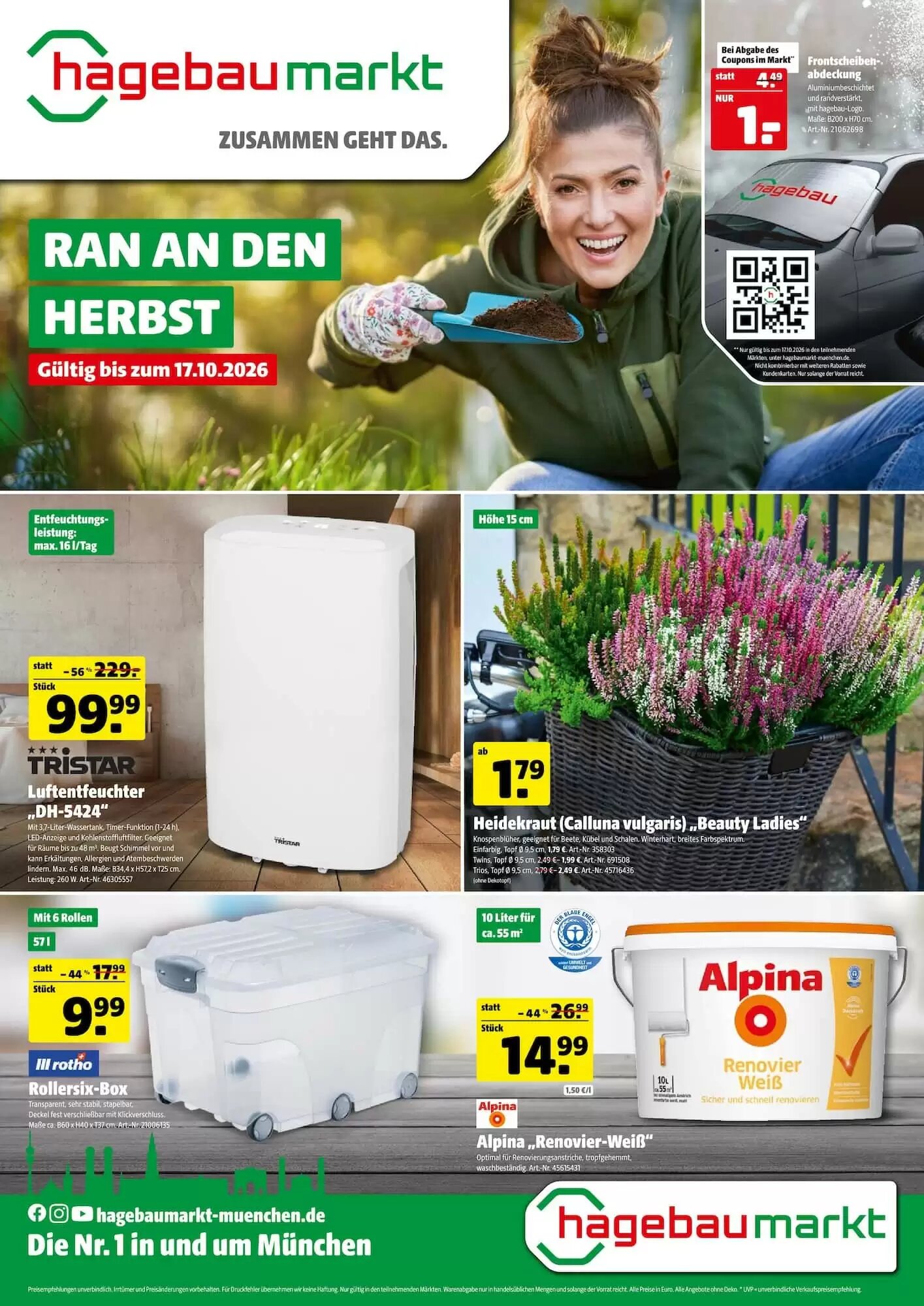 Hagebau Prospekt (ab 10.10.2026) zum Blättern - Seite 1