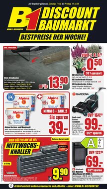 B1 Discount Baumarkt Prospekt (ab 11.10.2026) zum Blättern