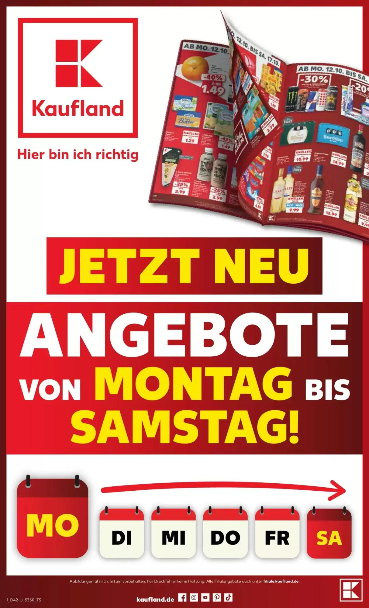 Kaufland Prospekt (ab 11.10.2026) zum Blättern - Seite 1