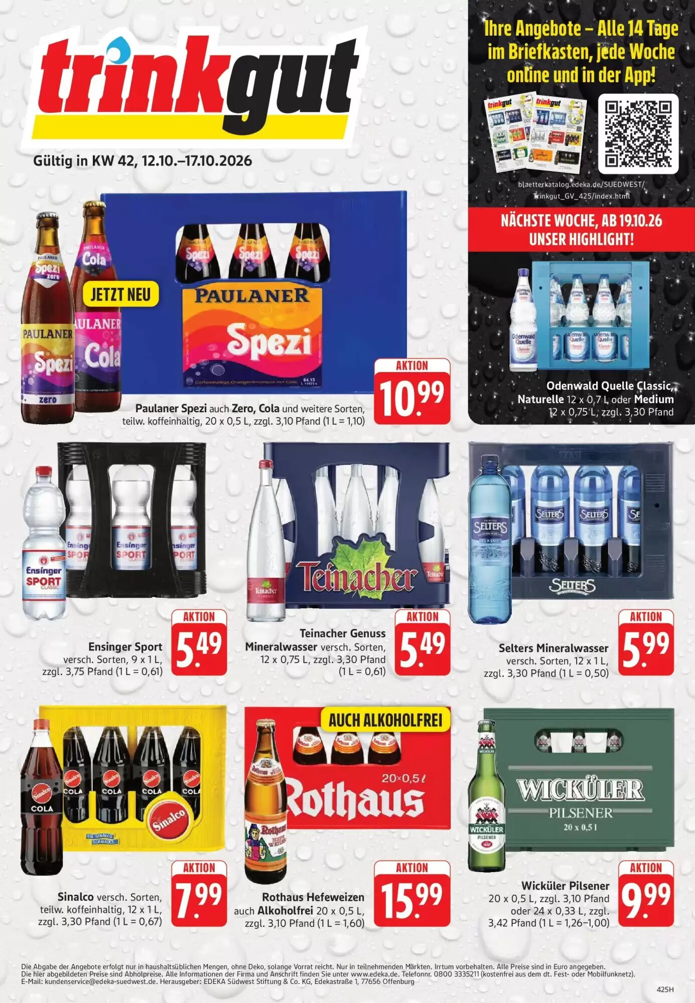 trinkgut Prospekt (ab 11.10.2026) zum Blättern - Seite 1