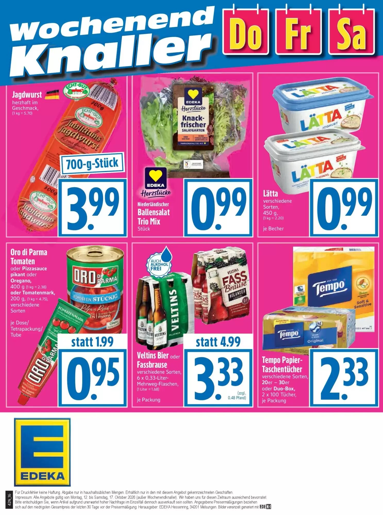 EDEKA Hahner Prospekt (ab 11.10.2026) zum Blättern - Seite 18