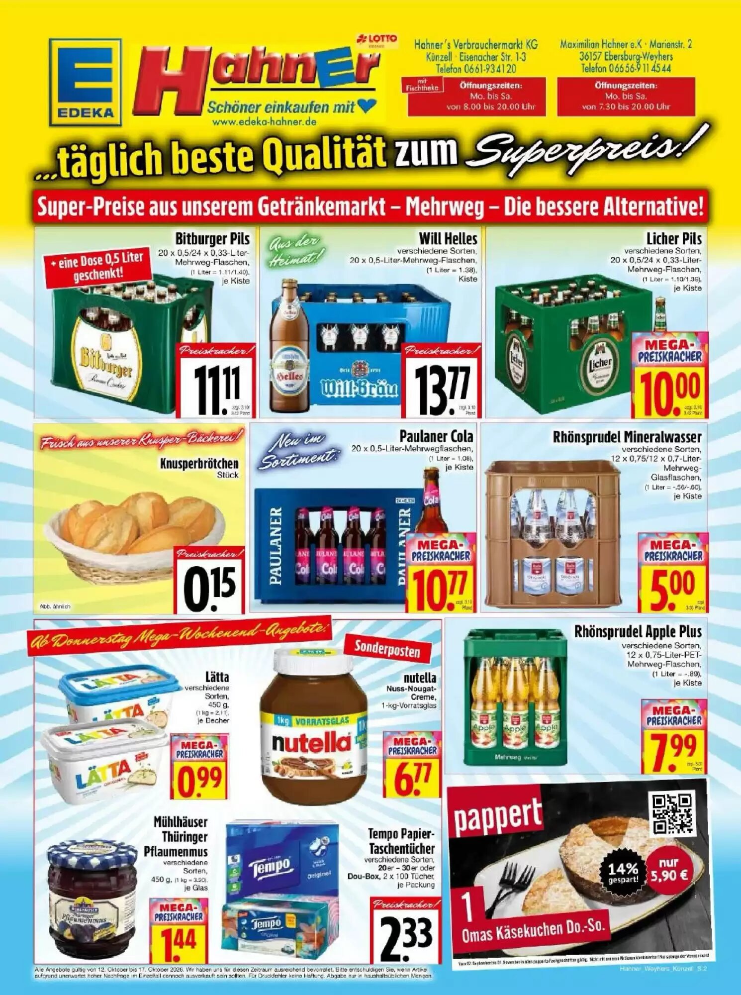 EDEKA Hahner Prospekt (ab 11.10.2026) zum Blättern - Seite 2