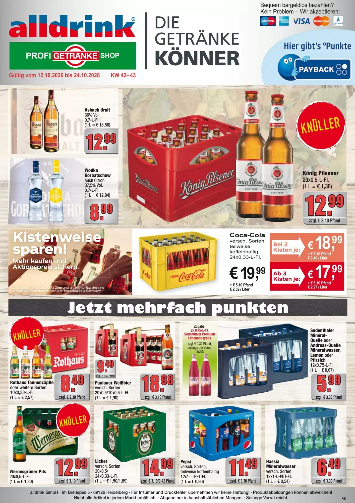 Profi Getränke Prospekt (ab 11.10.2026) zum Blättern - Seite 1