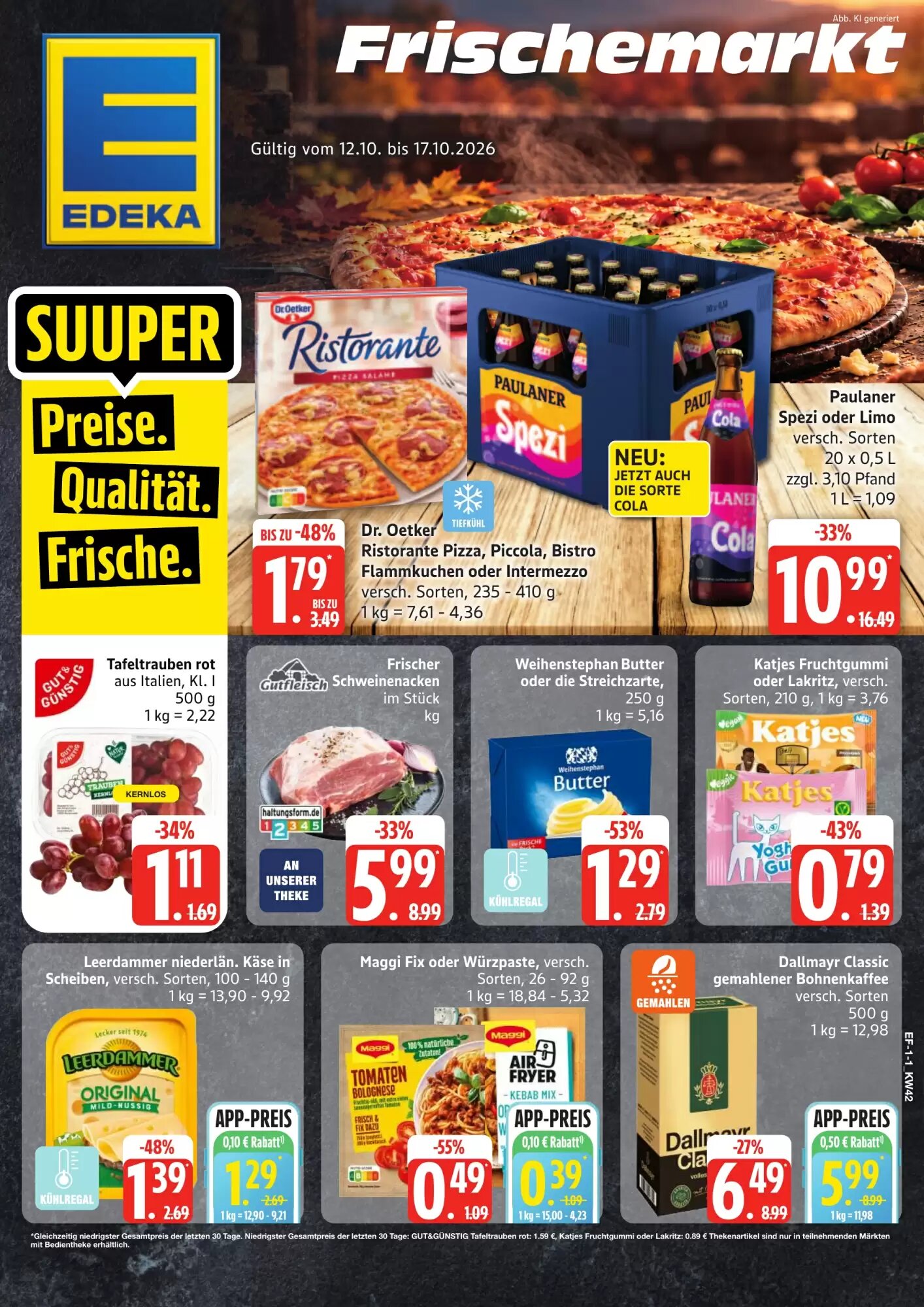 Edeka Frischemarkt Prospekt (ab 12.10.2026) zum Blättern - Seite 1