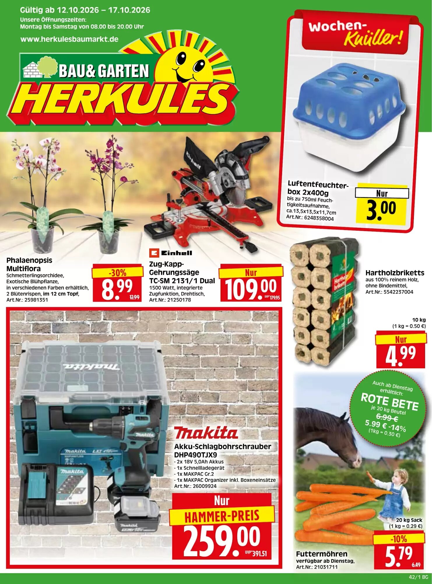 Herkules Baumarkt Prospekt (ab 12.10.2026) zum Blättern - Seite 1