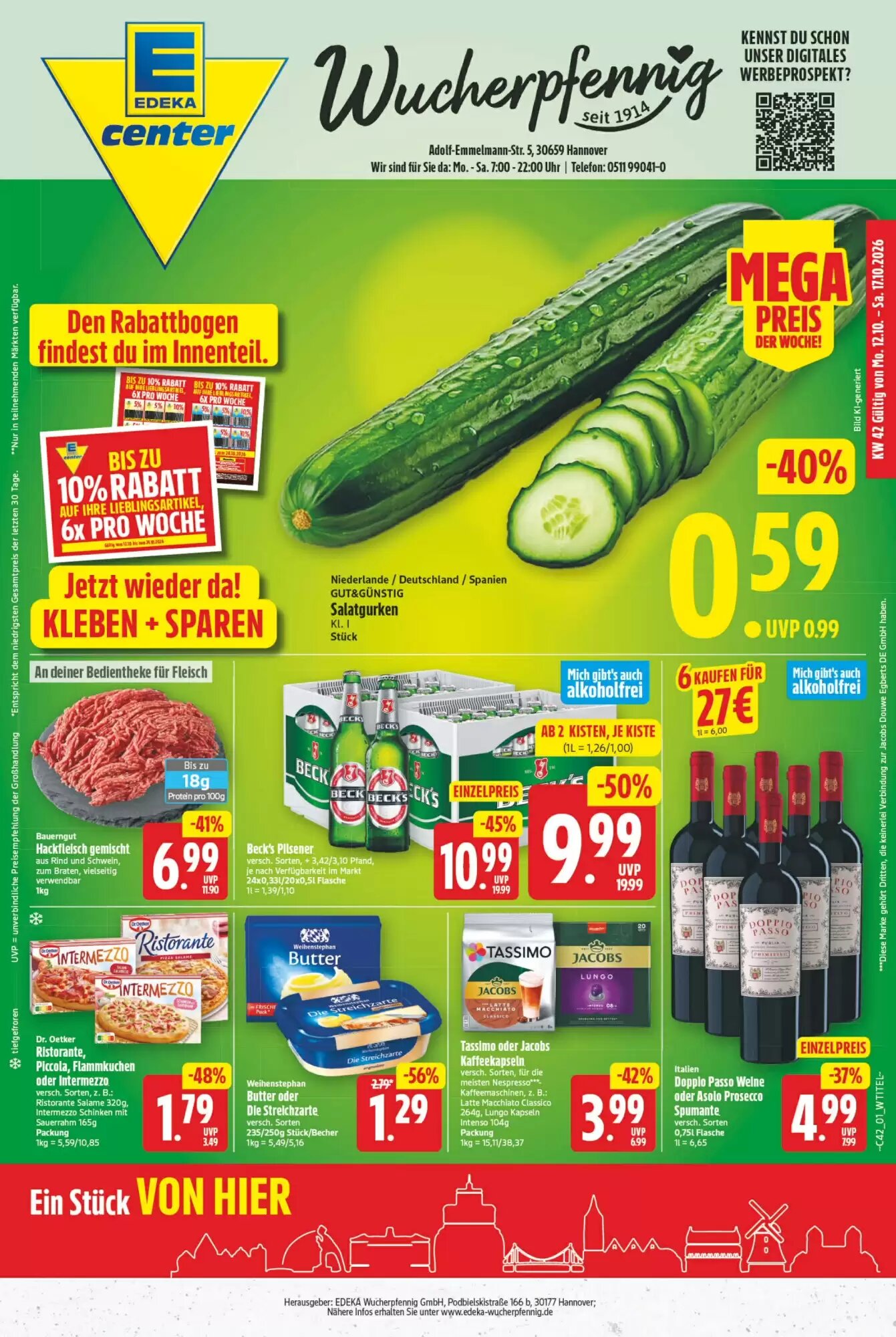 EDEKA Wucherpfennig Prospekt (ab 12.10.2026) zum Blättern - Seite 1