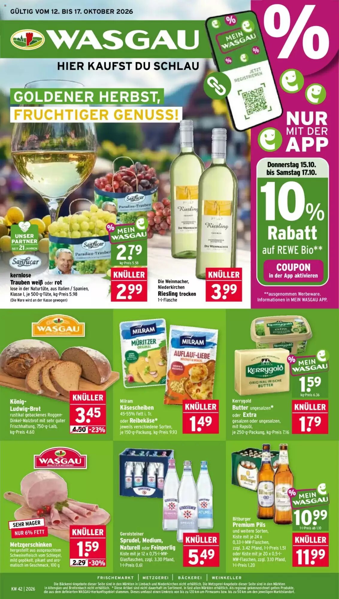 Wasgau Prospekt (ab 12.10.2026) zum Blättern - Seite 1