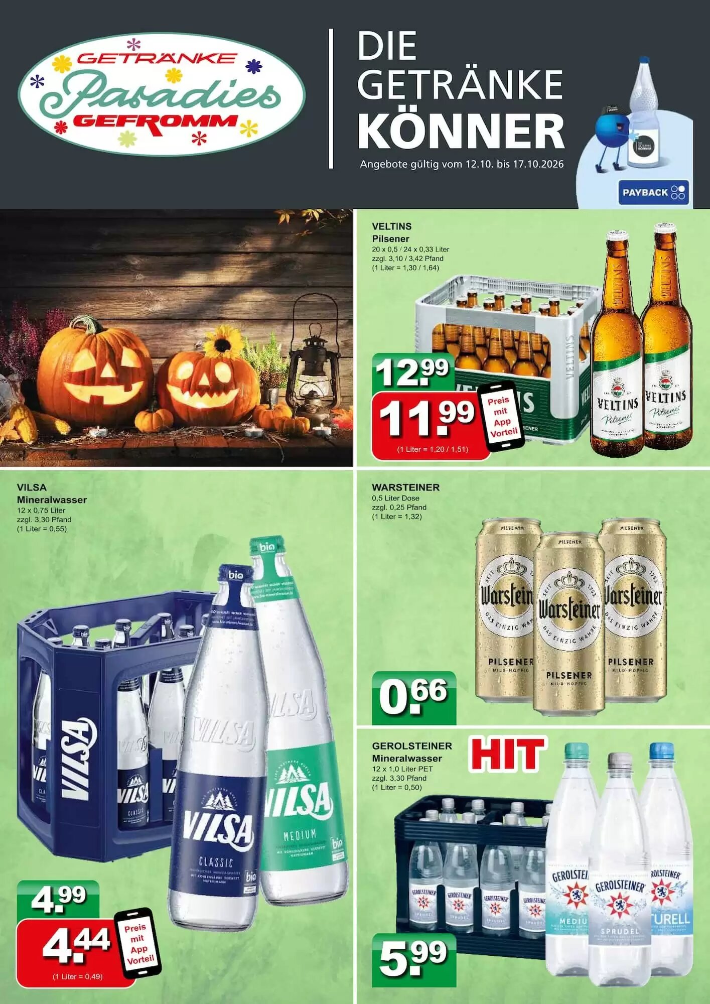 Getränkeparadies Gefromm Prospekt (ab 12.10.2026) zum Blättern - Seite 1